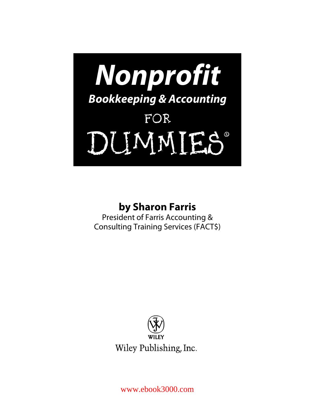 Nonprofit Bookkeeping and Accounting For Dummies by Unknow
