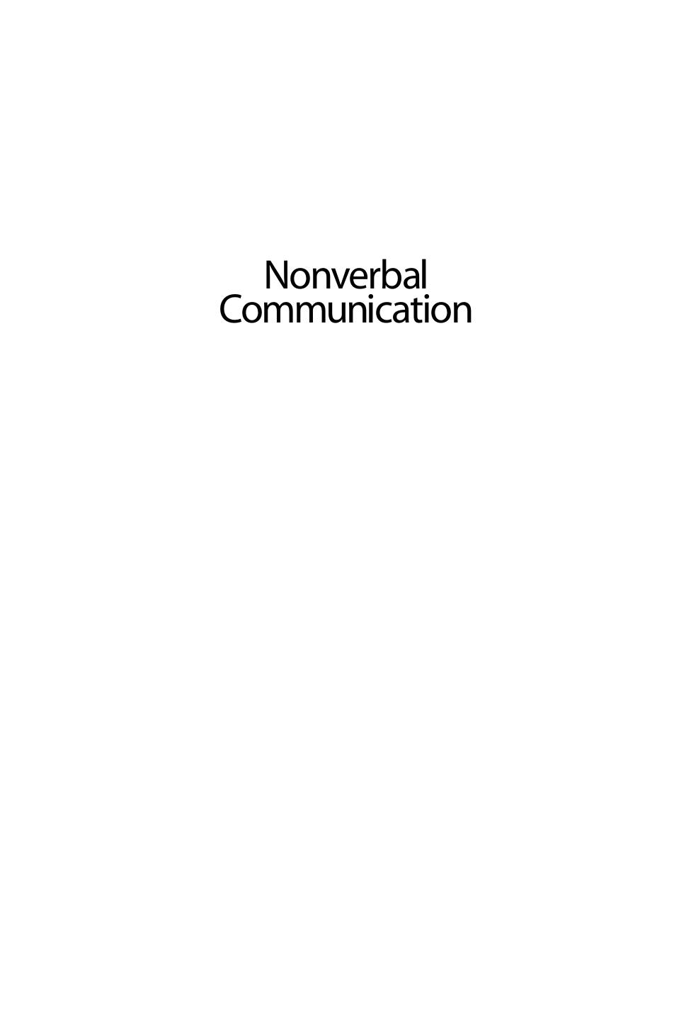 Nonverbal Communication: Science and Applications (repost) by Unknow