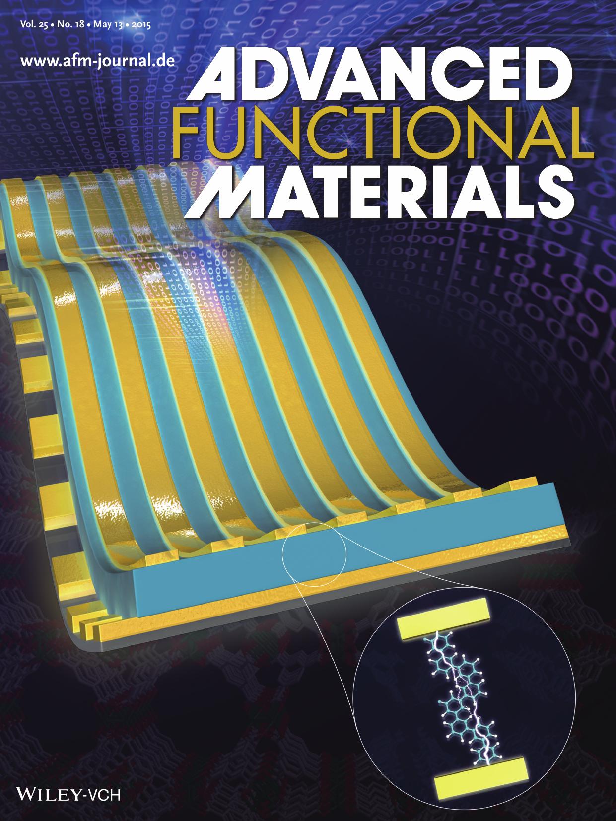 Nonvolatile Memory: Metal‐Organic Framework Nanofilm for Mechanically Flexible Information Storage Applications (Adv. Funct. Mater. 18/2015) by Unknown