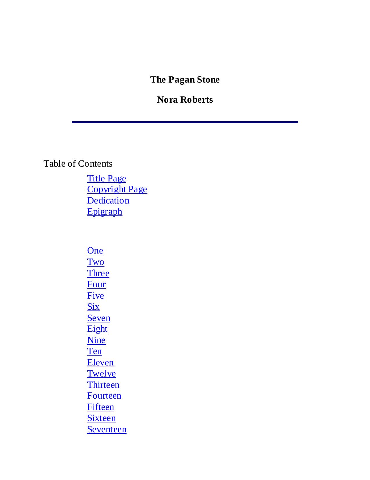 Nora Roberts - [Sign of Seven 03] - The Pagan Stone by Andria Hoffman