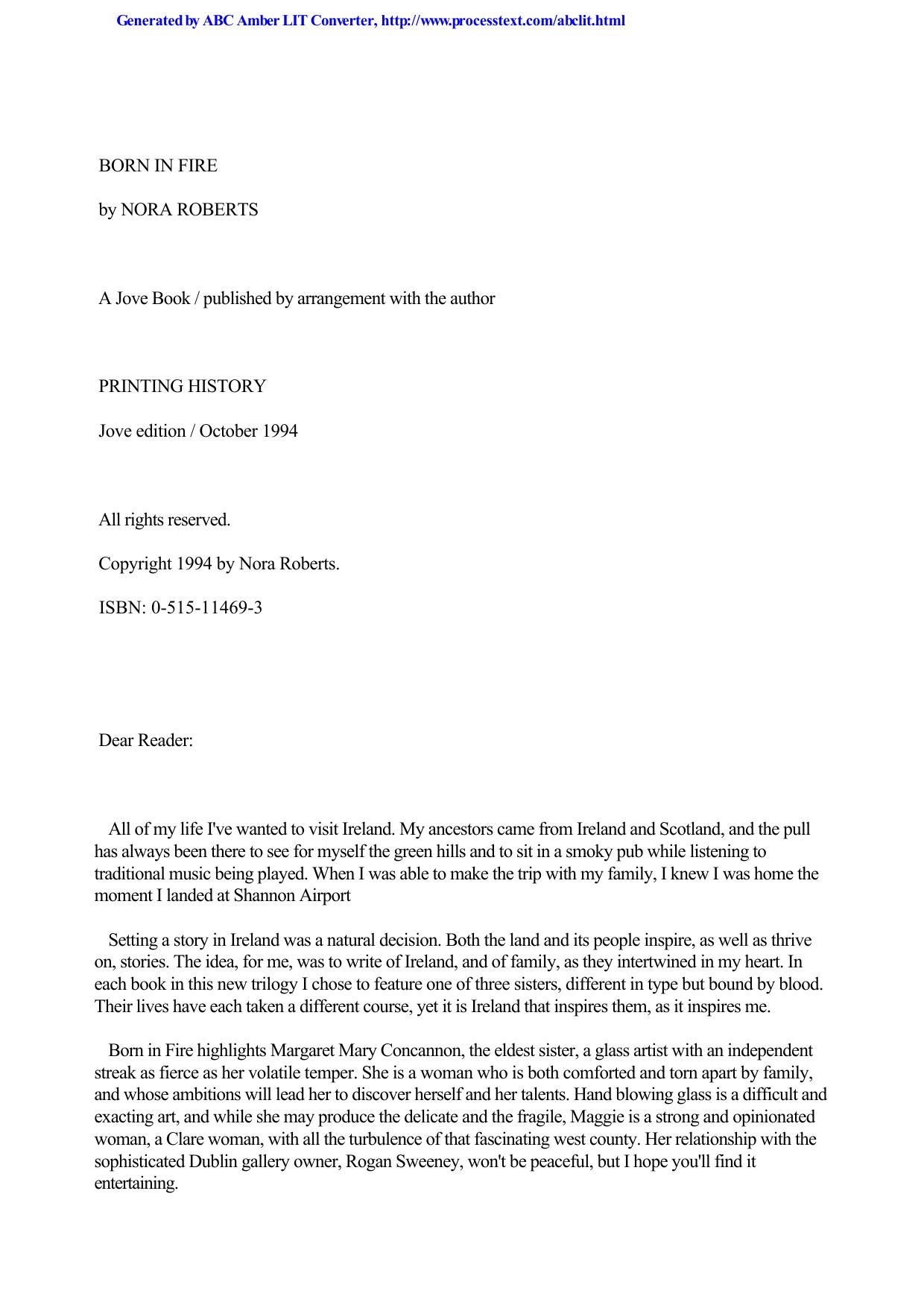 Nora Roberts - Born In 01 by Born In Fire