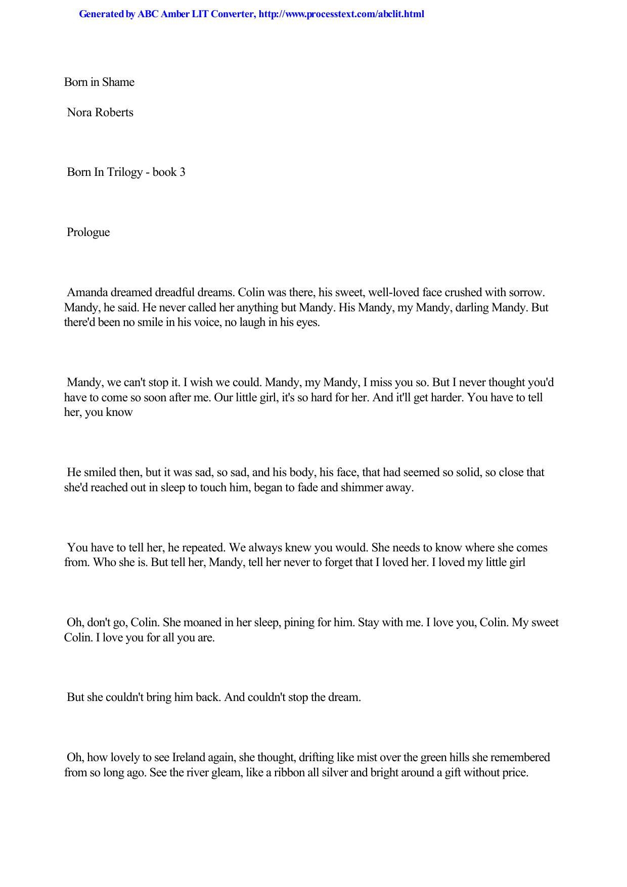 Nora Roberts - Born In 03 by Born in Shame