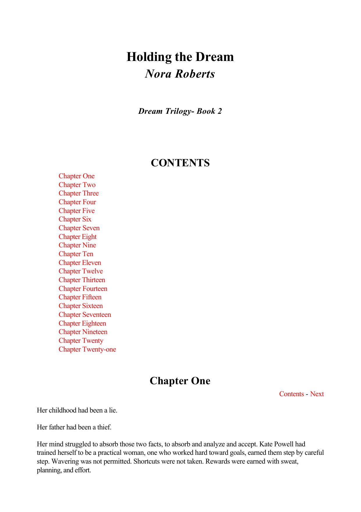 Nora Roberts - Dream Trilogy 02 by Holding The Dream