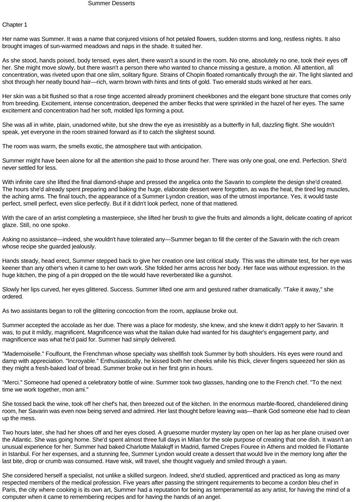 Nora Roberts - Great Chefs 01 by Summer Desserts