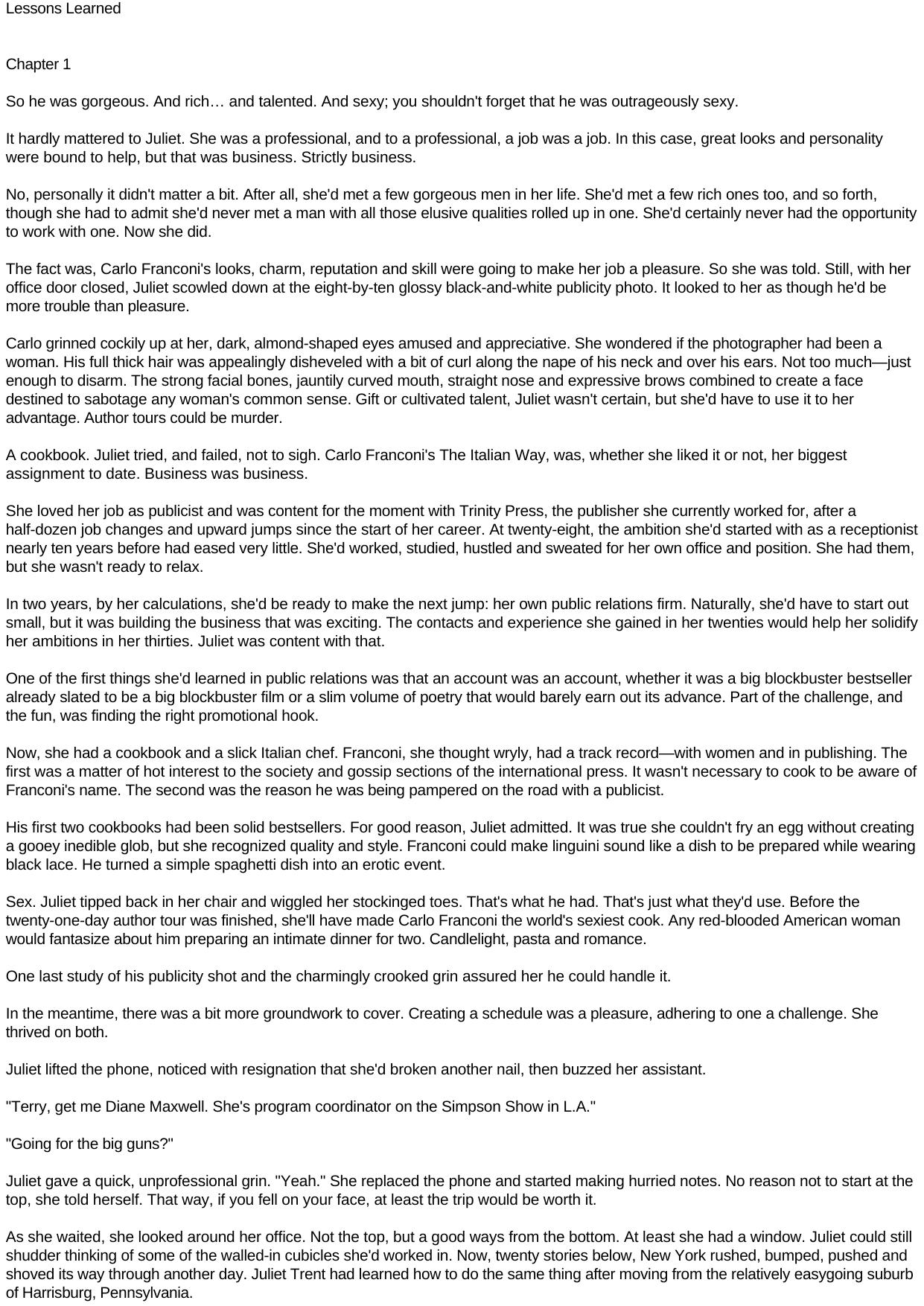 Nora Roberts - Great Chefs 02 by Lessons Learned