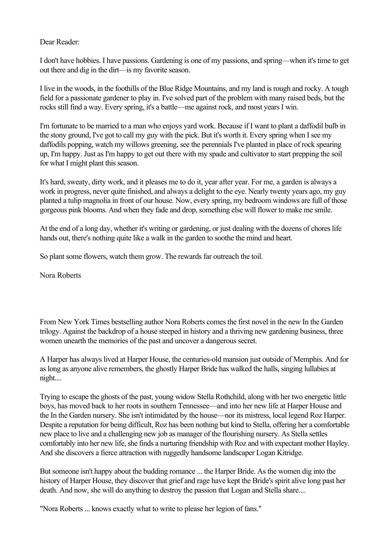 Nora Roberts - In The Garden 01 by Blue Dahlia