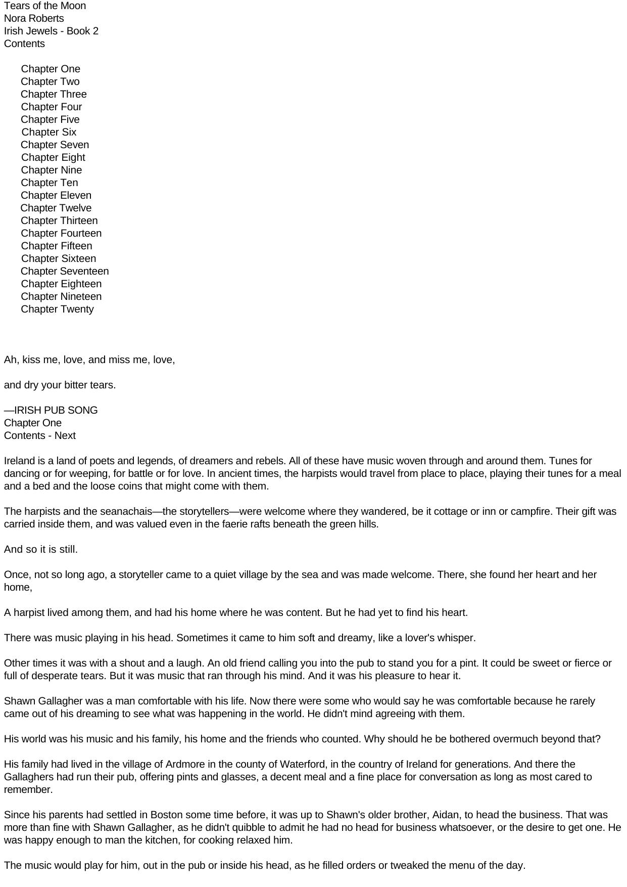 Nora Roberts - Irish Trilogy 02 by Tears Of The Moon