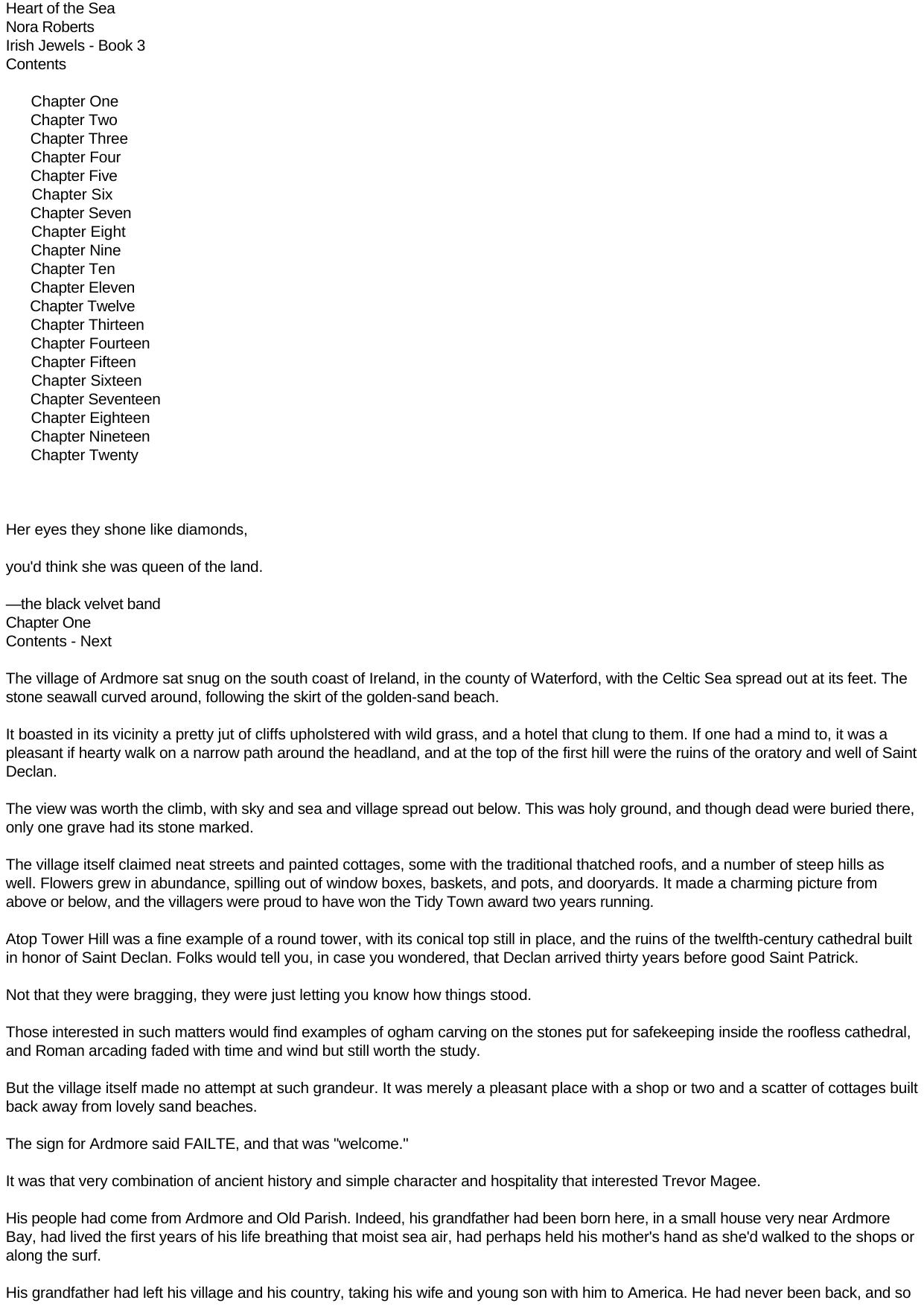 Nora Roberts - Irish Trilogy 03 by Heart Of The Sea