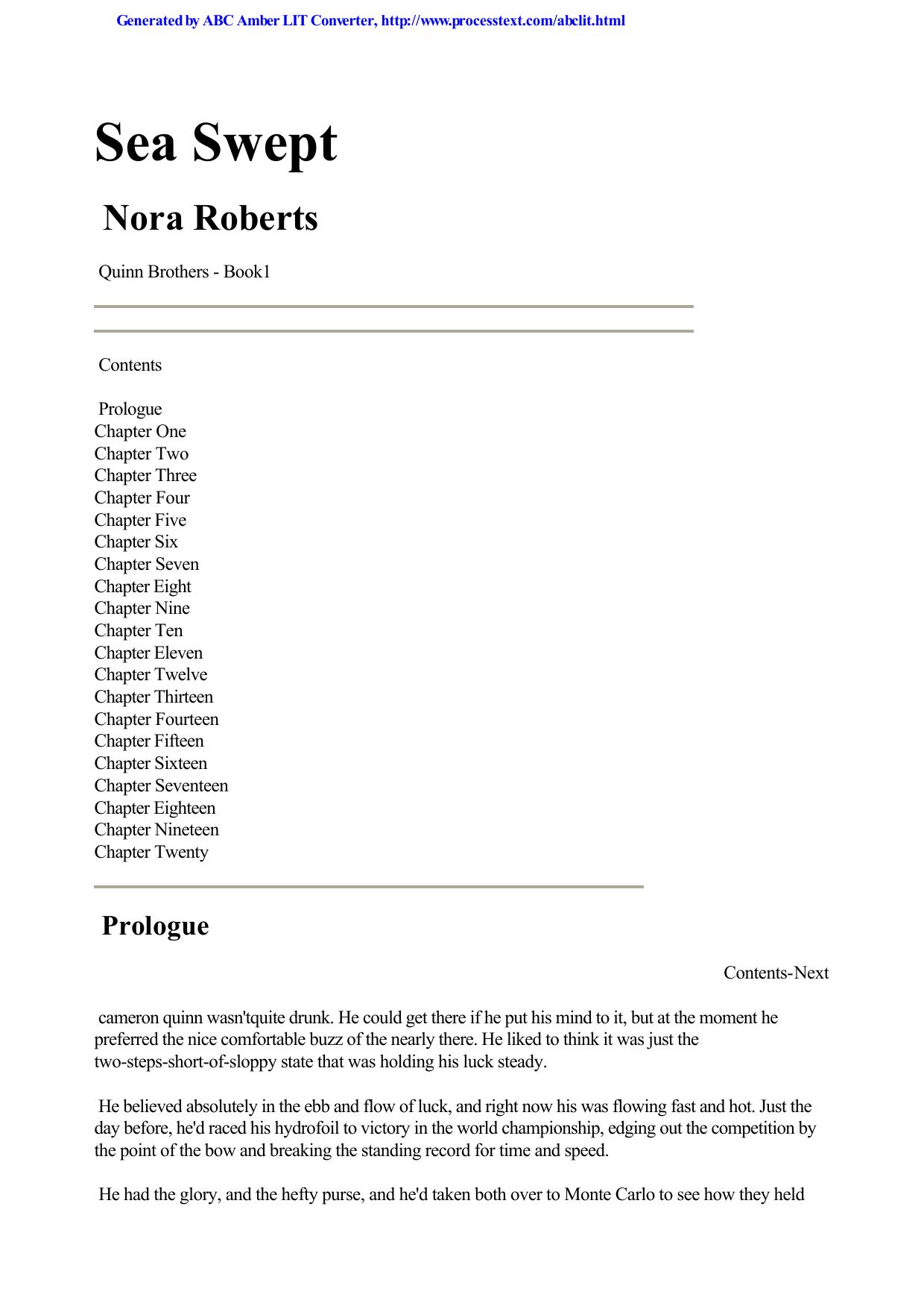 Nora Roberts - Quinn Brothers 01 by Sea Swept