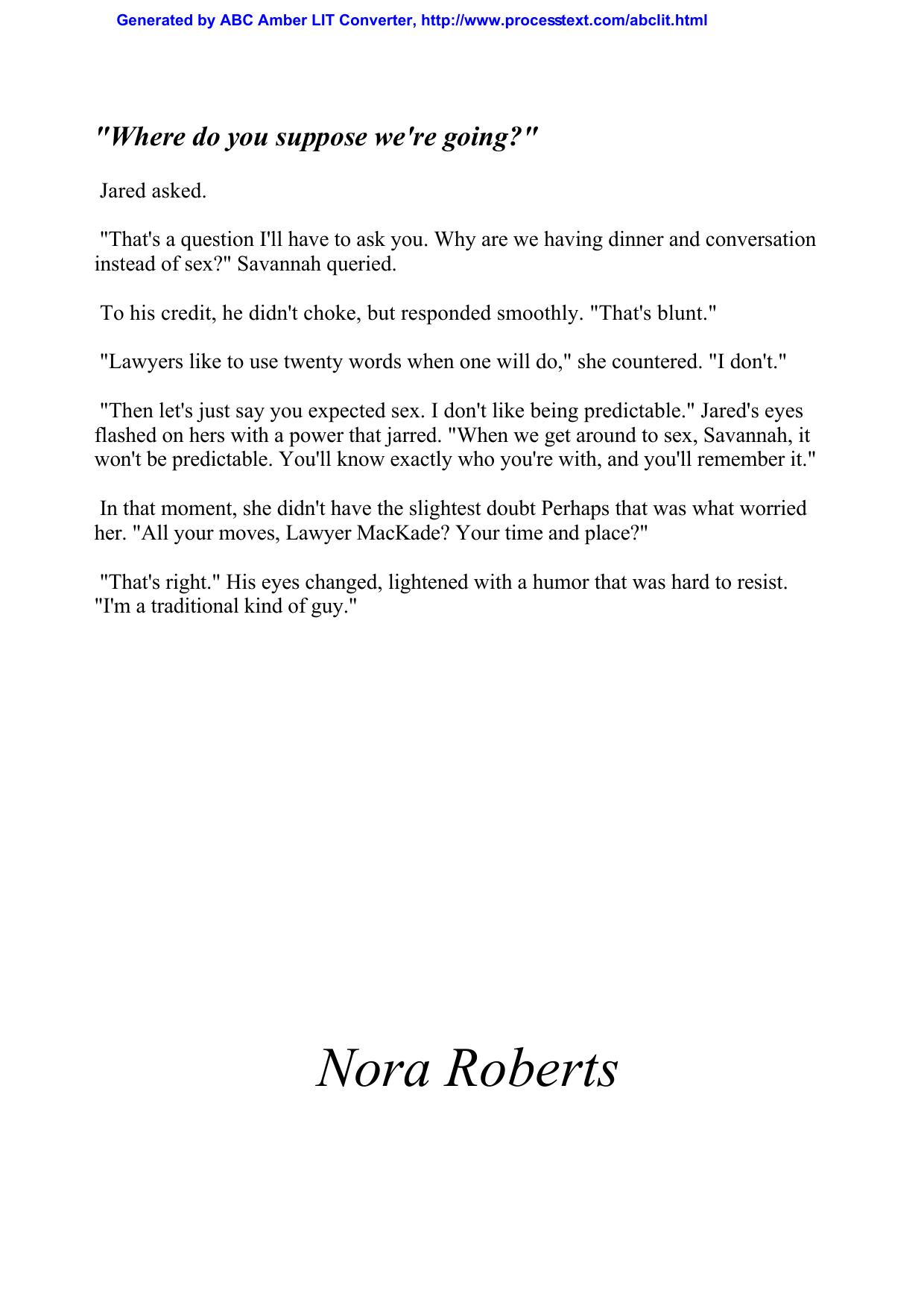 Nora Roberts - The Mackade Brothers 02 by The Pride Of Jared Mackade