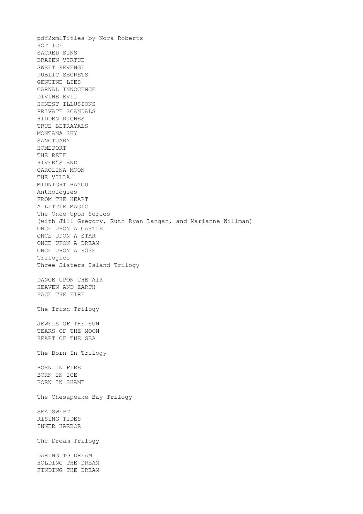 Nora Roberts - Three Sisters Trilogy 03 by Face The Fire