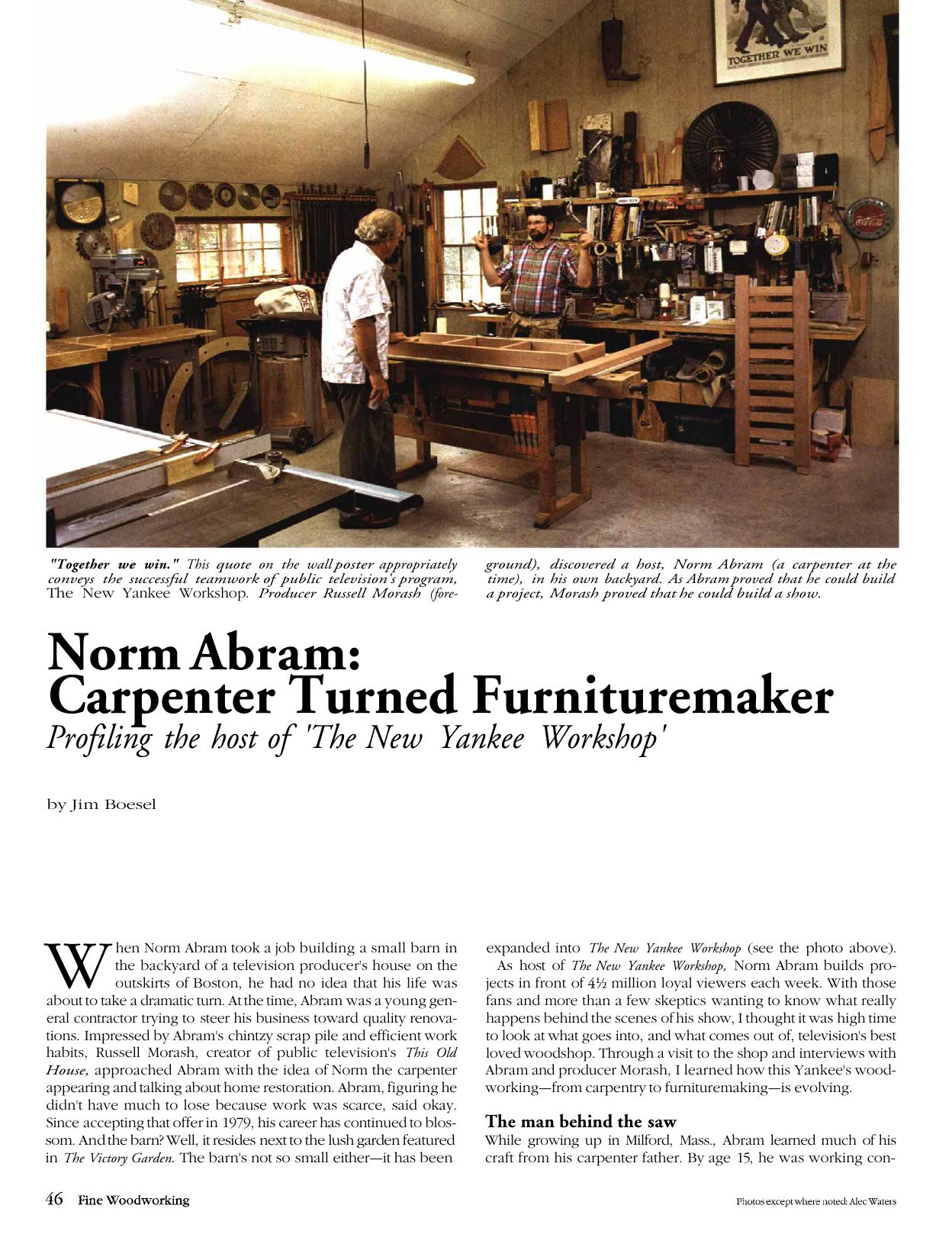 Norm Abram: Carpenter Turned Furnituremaker by Jim Boesel