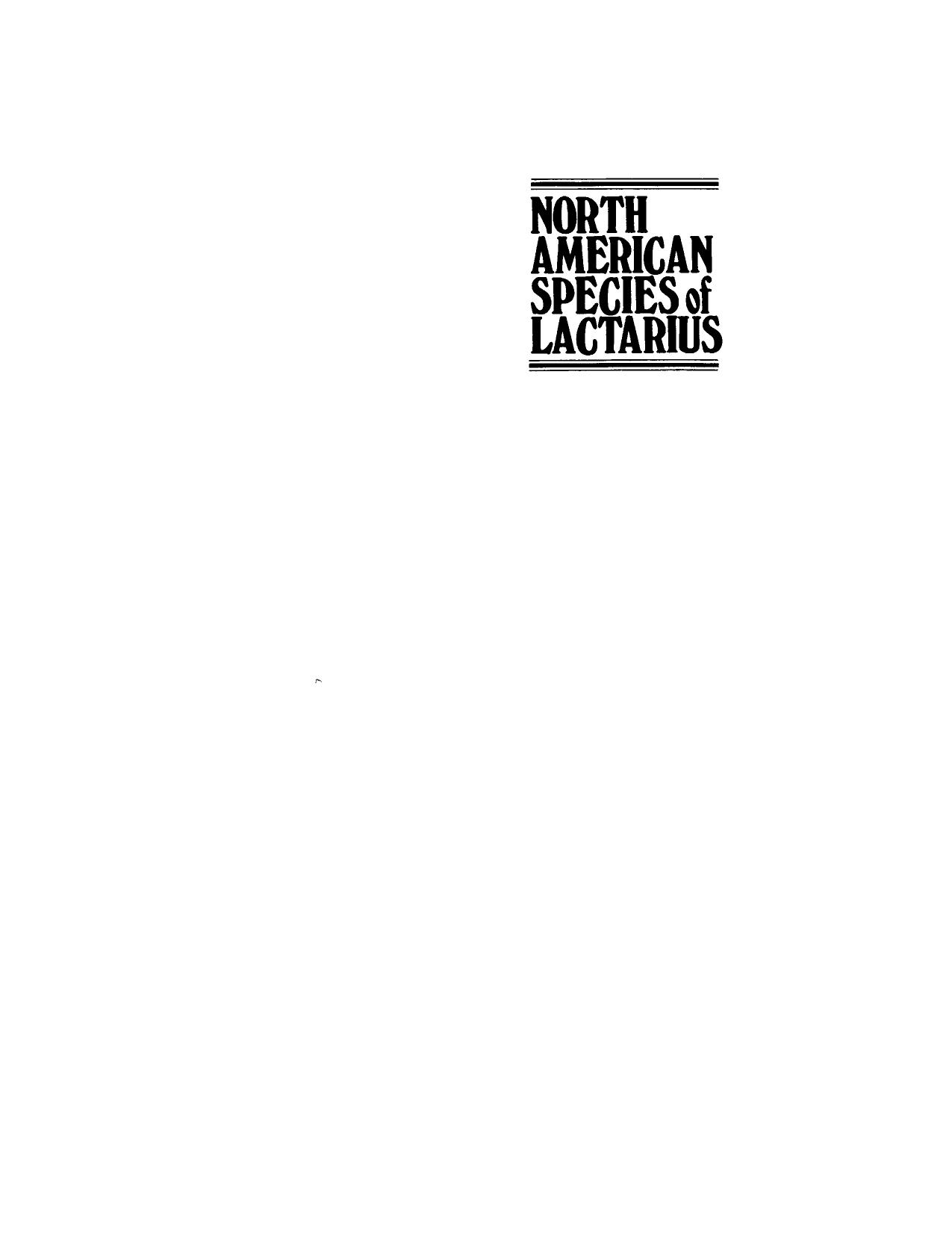 North American Species of Lactarius by L.R. Hesler Alexander Smith
