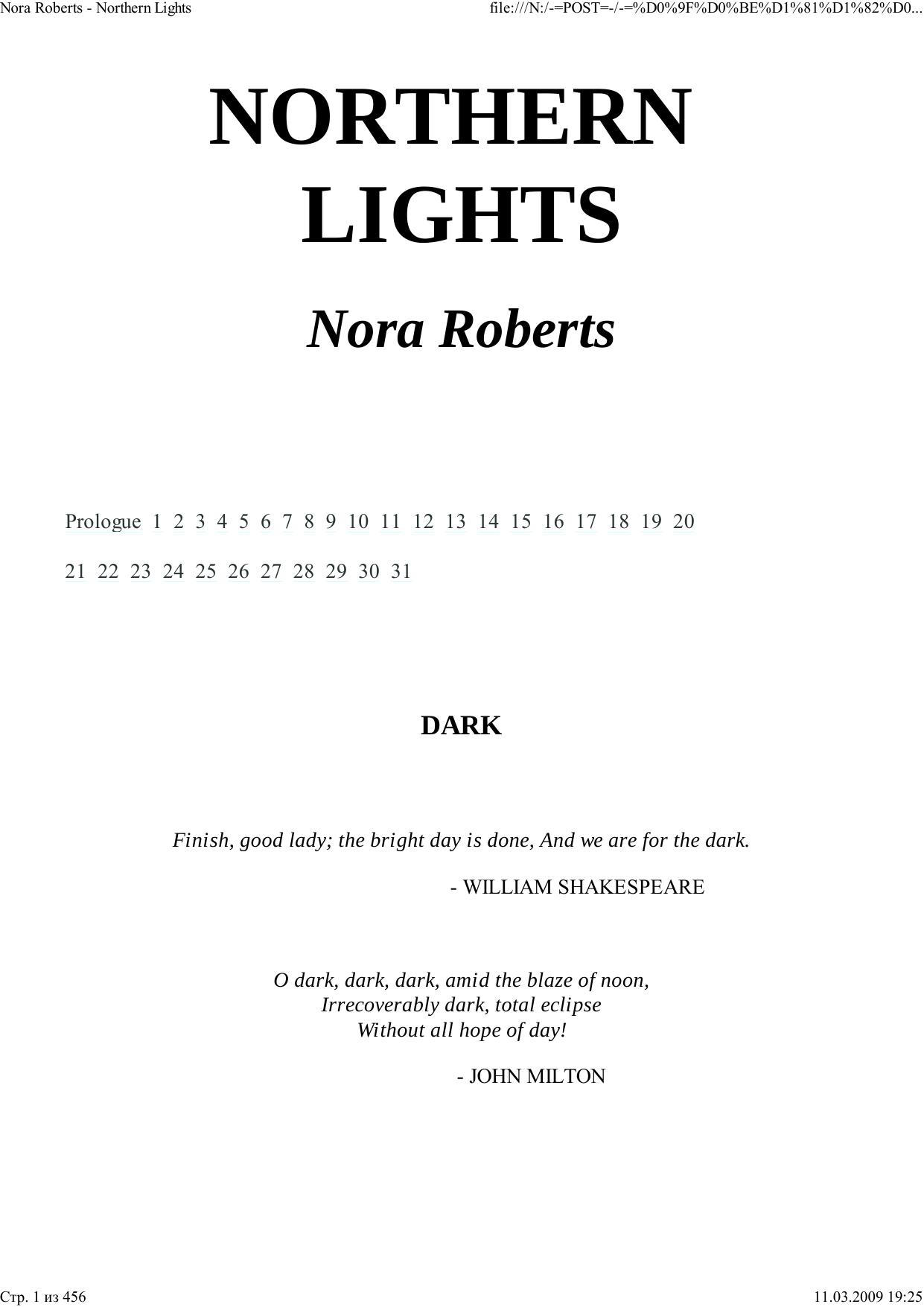 Northern Lights by Nora Roberts