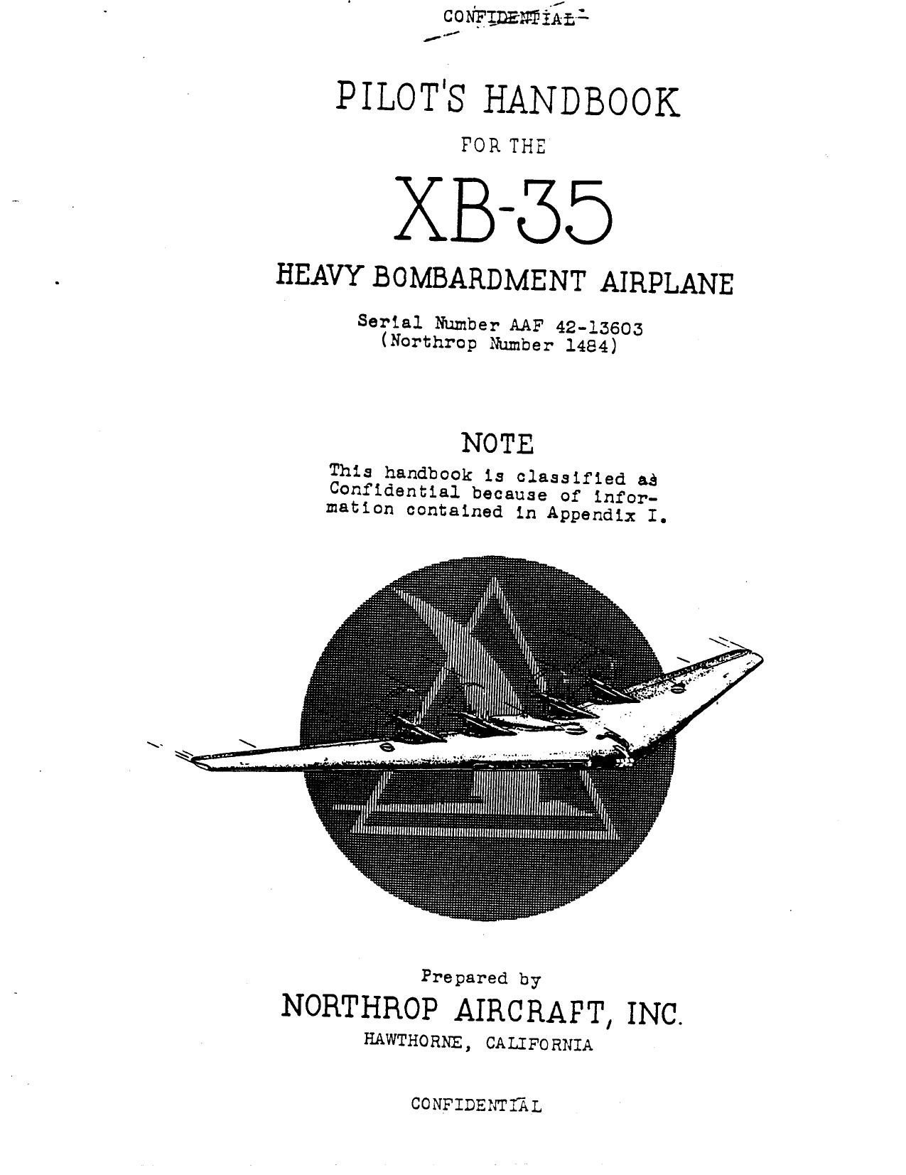 Northrop. Pilot's handook for the XB-35 heavy bombardment airplane(pdf)4.99 by Unknown