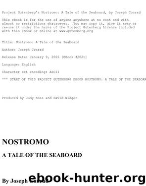 Nostromo, a Tale of the Seaboard by Joseph Conrad