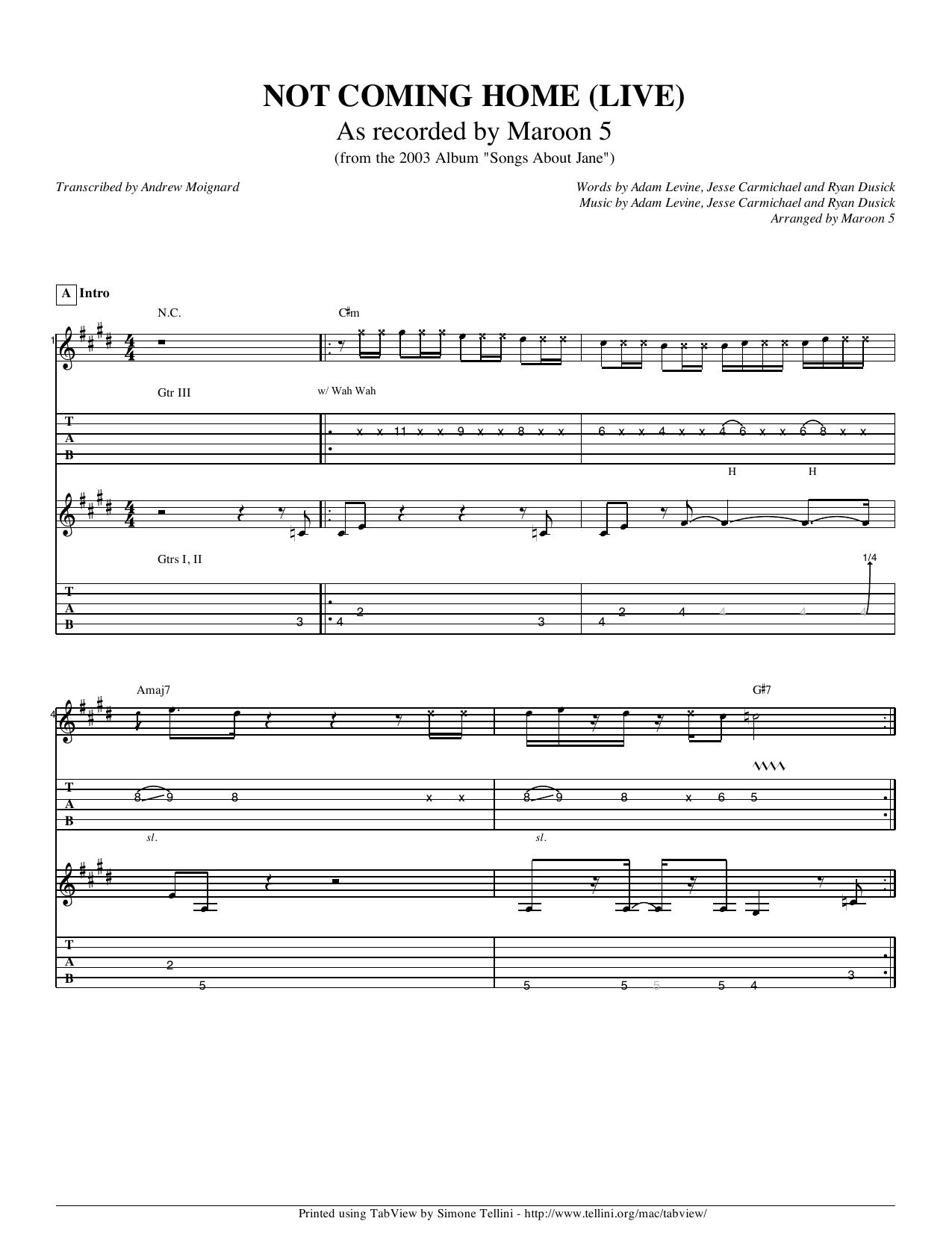 Not Coming Home (Live) by Micah Mata
