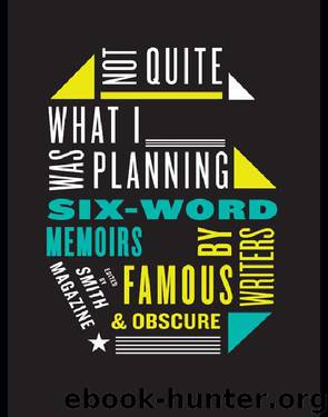 Not Quite What I Was Planning: Six-Word Memoirs by Writers Famous and Obscure by Smith Larry