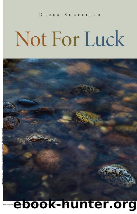 Not for Luck by Derek Sheffield