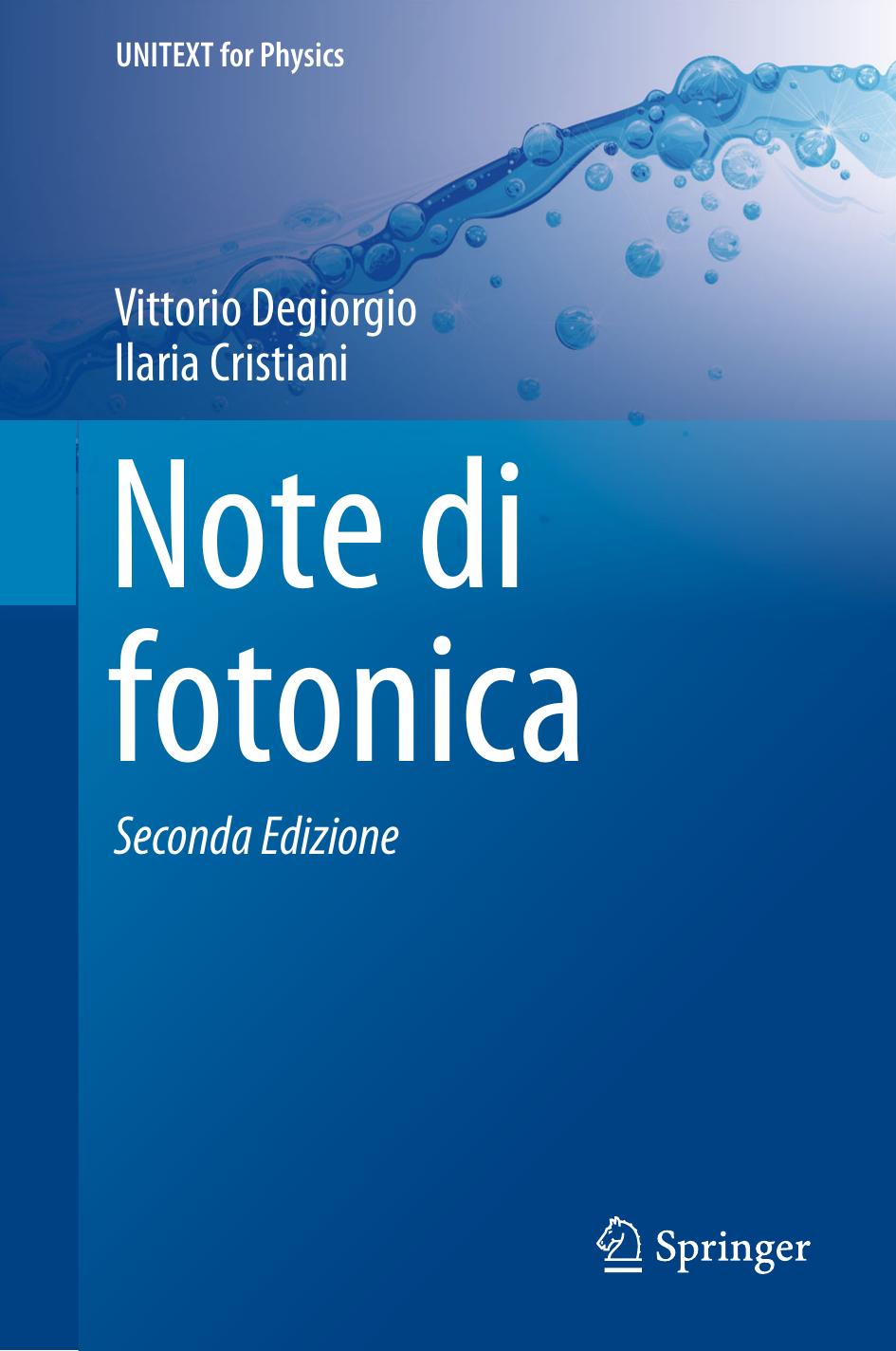 Note di fotonica (UNITEXT for Physics) by Unknow