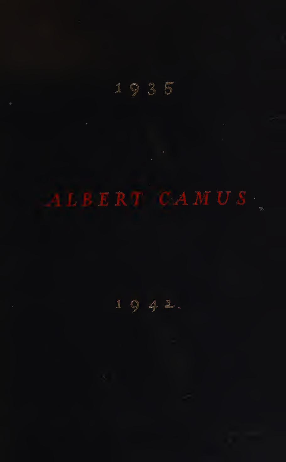 Notebooks, 1935-1942 by Albert Camus