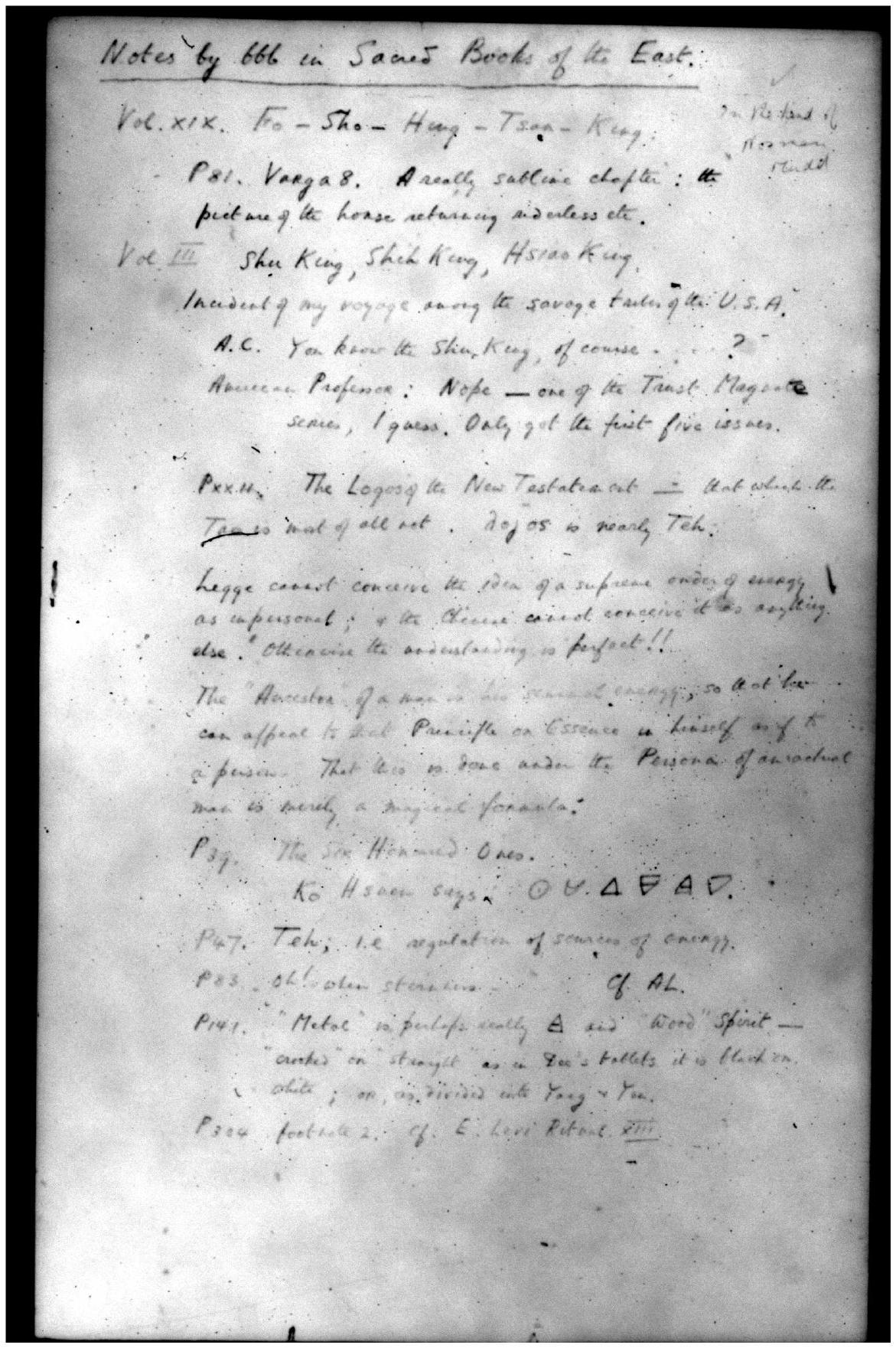 Notes by 666 on Eastern Books by Unknown