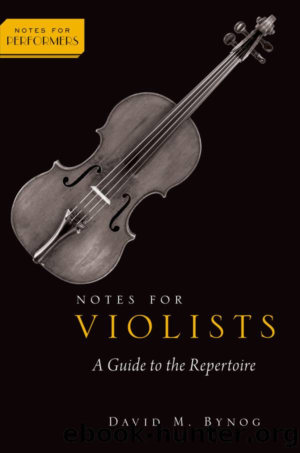 Notes for Violists by Bynog David M.;