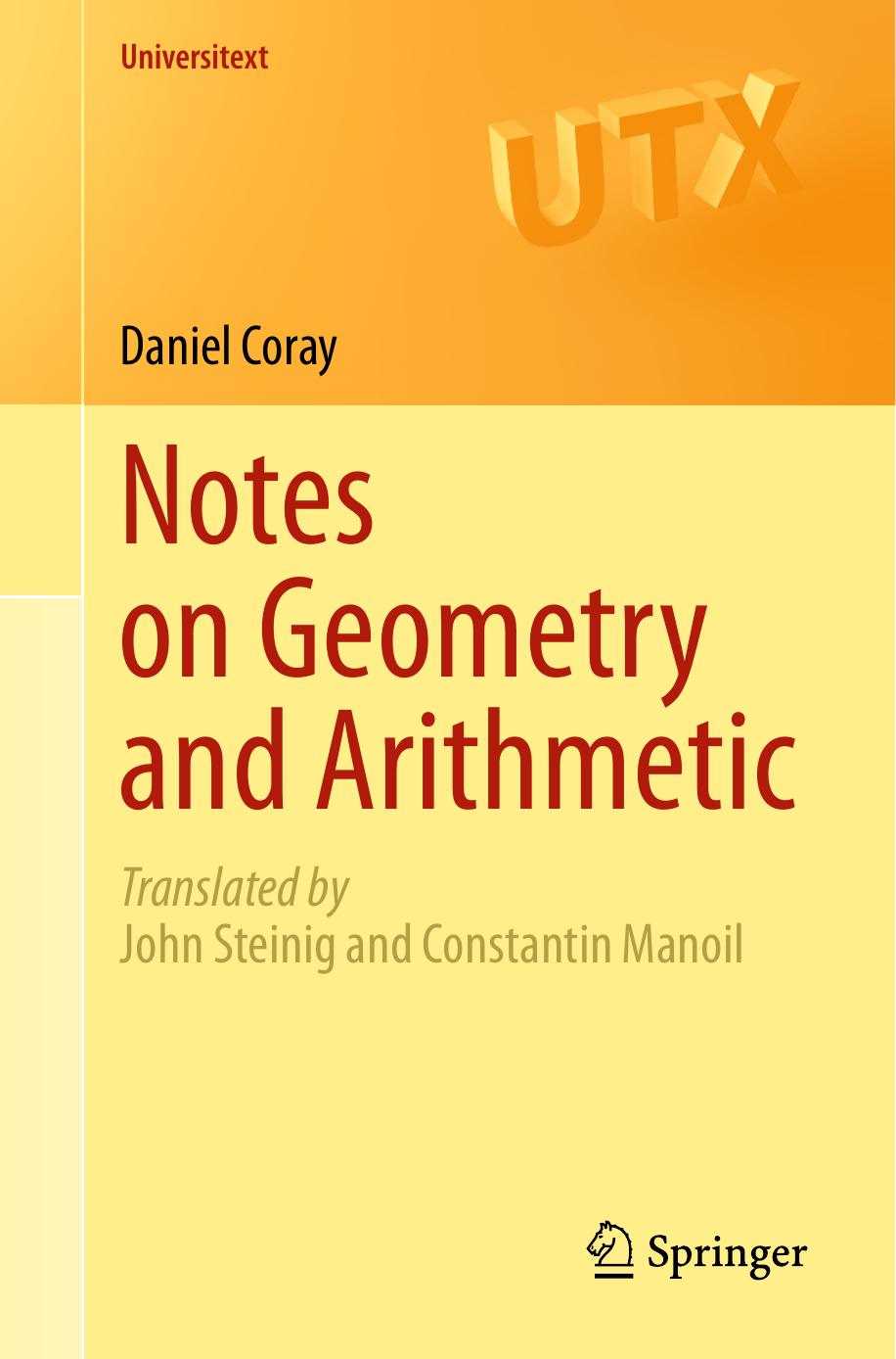 Notes on Geometry and Arithmetic by Daniel Coray