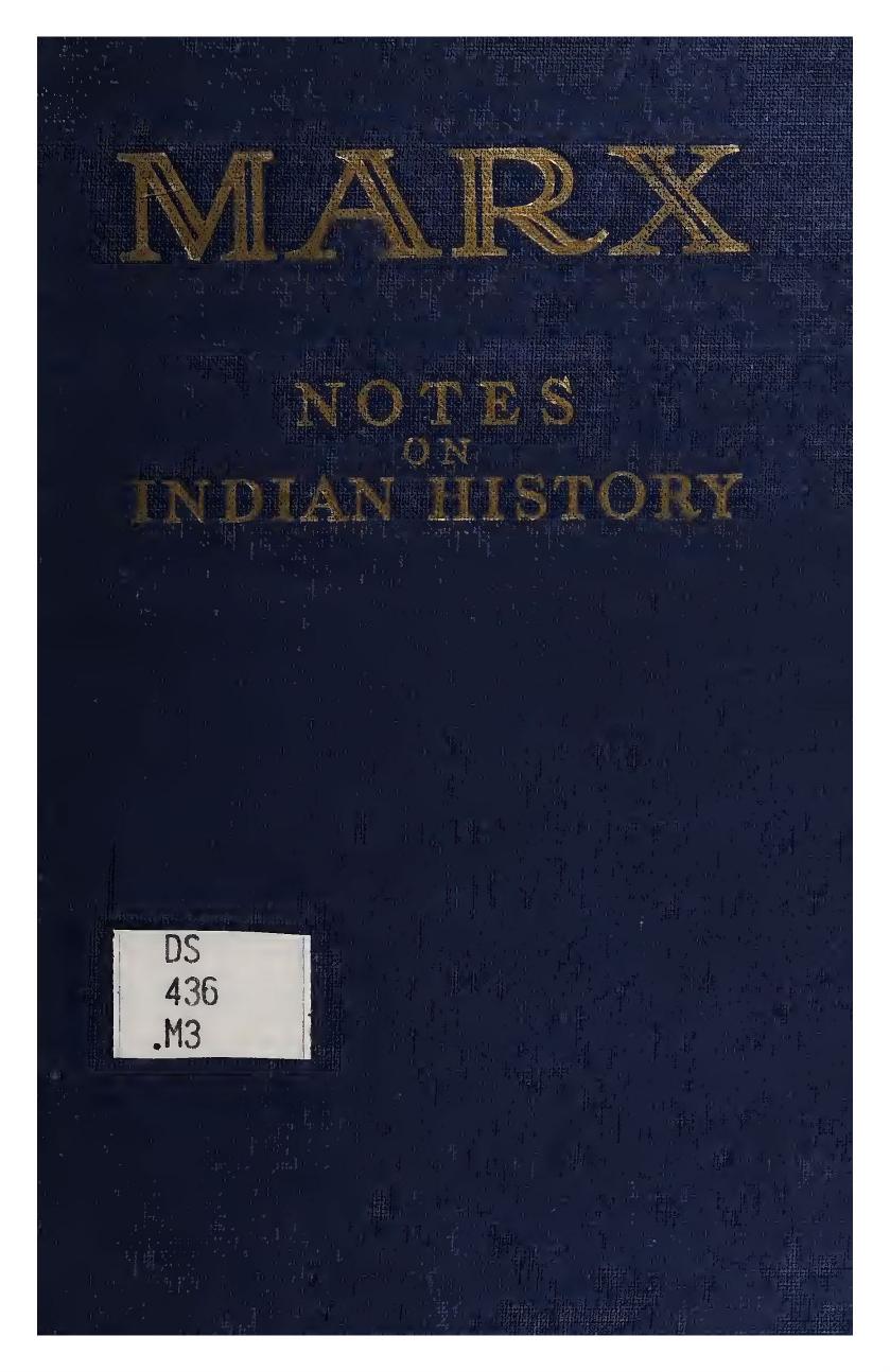 Notes on Indian History (664-1858) by Karl Marx