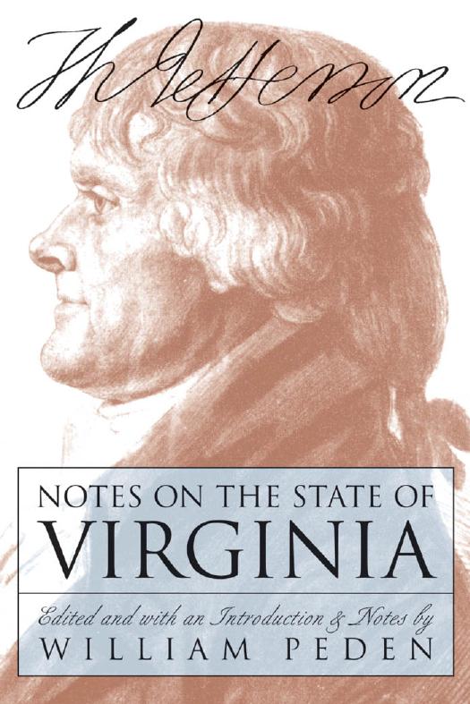 Notes on the State of Virginia by Thomas Jefferson
