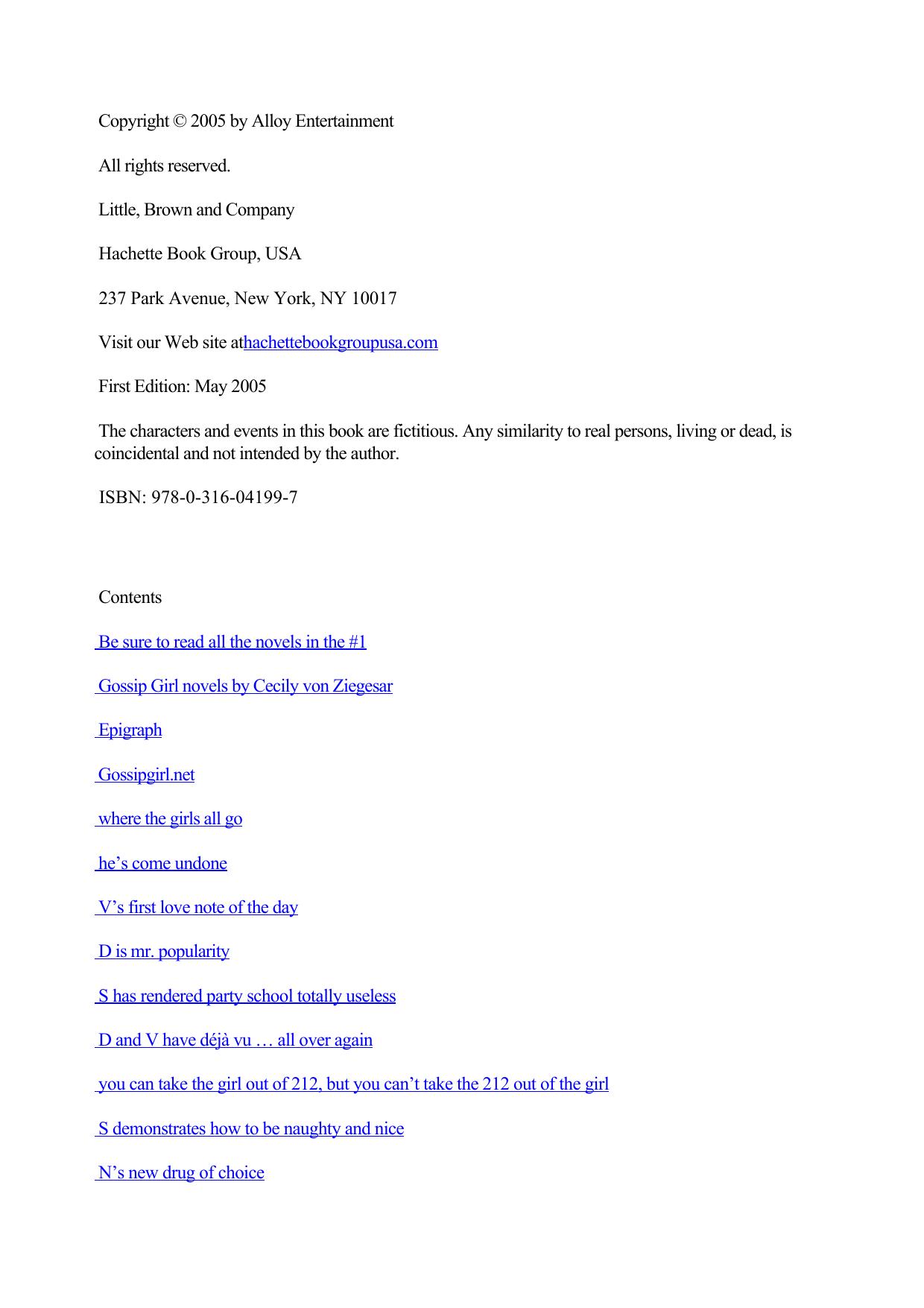 Nothing Can Keep Us Together by Cecily von Ziegesar