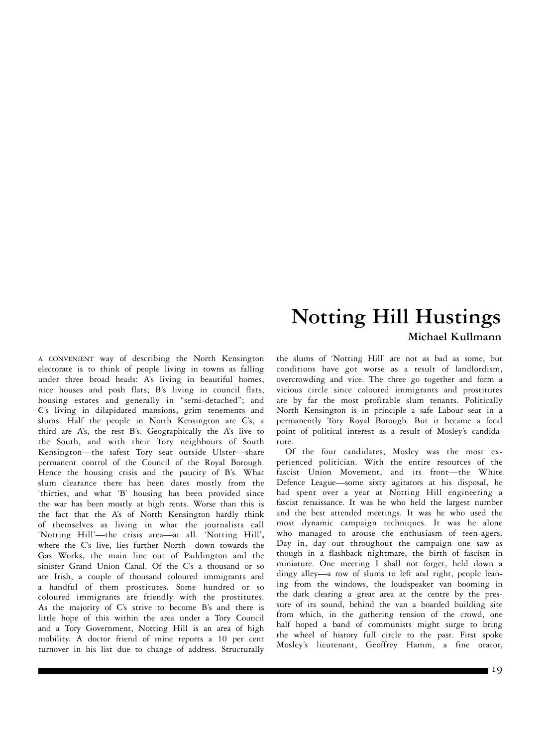 Notting Hill Hustings by Michael Kullmann