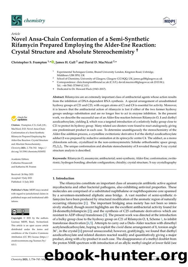 Novel Ansa-Chain Conformation of a Semi-Synthetic Rifamycin Prepared Employing the Alder-Ene Reaction: Crystal Structure and Absolute Stereochemistry "2279 by Christopher S. Frampton James H. Gall & David D. MacNicol
