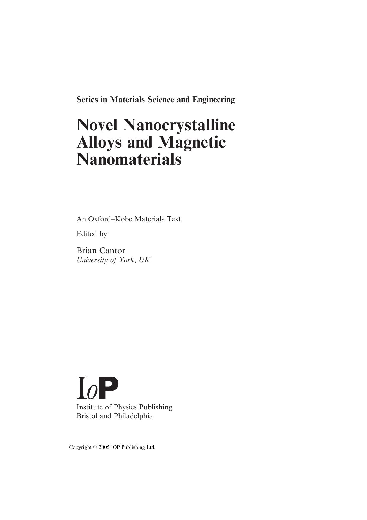 Novel Nanocrystalline Alloys and Magnetic Nanomaterials.pdf by Lupin@UATON