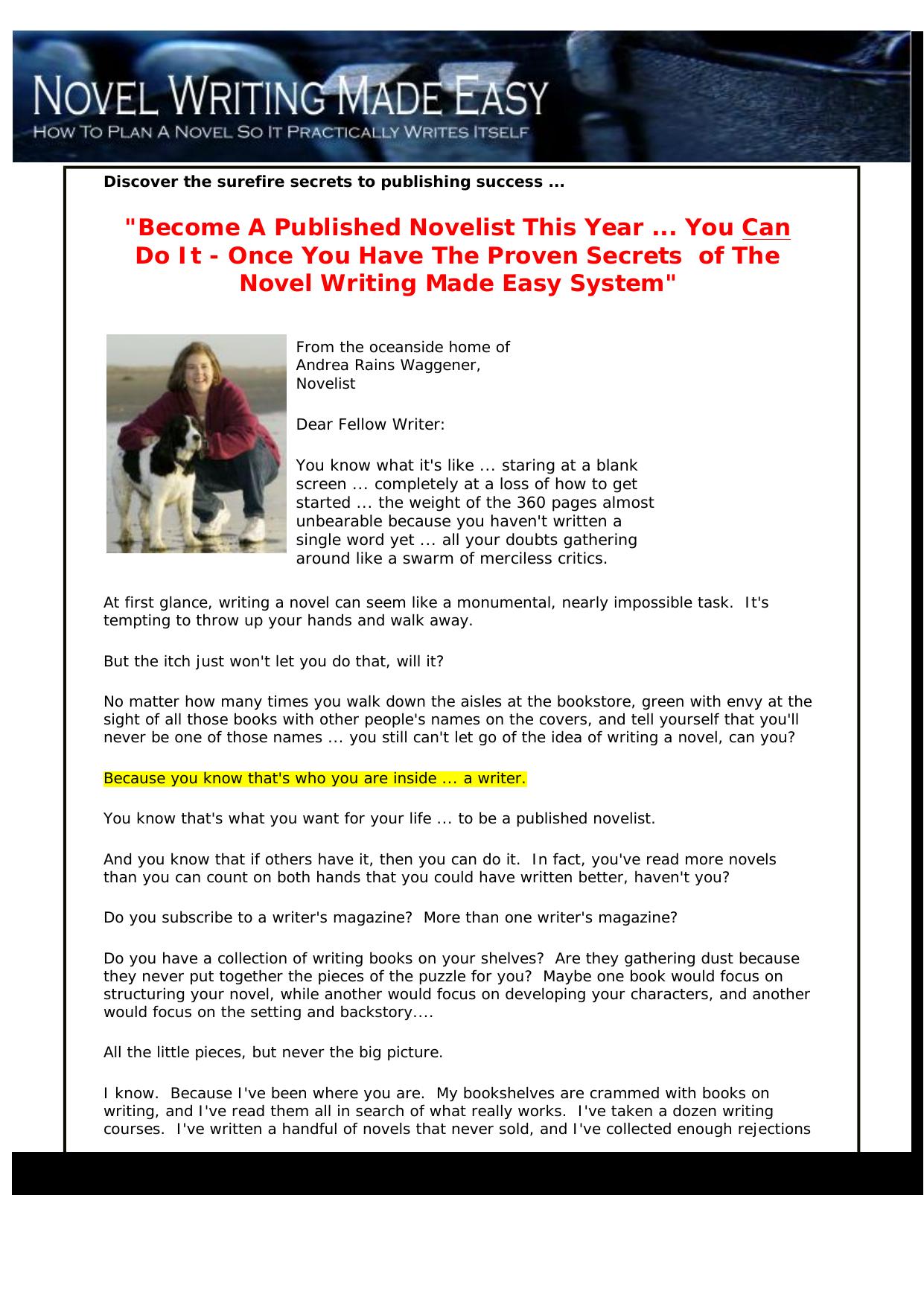 Novel Writing Made Easy. by Best of Kuszter's Collection