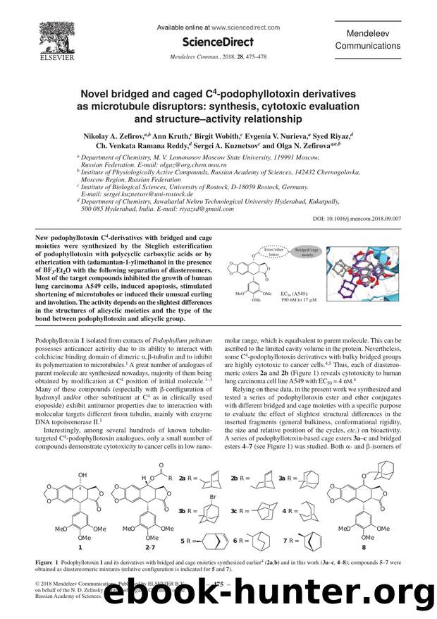 Novel bridged and caged C4-podophyllotoxin derivatives as microtubule disruptors: synthesis, cytotoxic evaluation and structureâactivity relationship by unknow