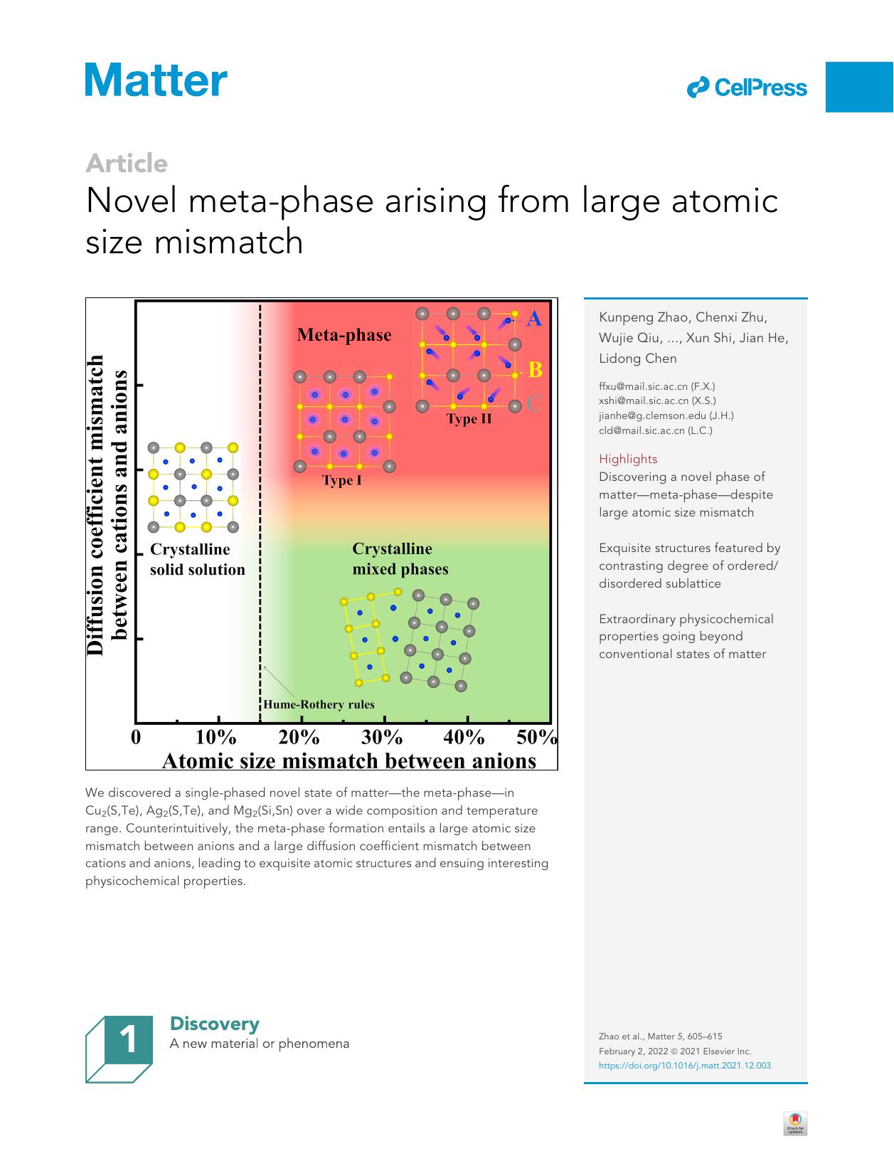 Novel meta-phase arising from large atomic size mismatch by unknow