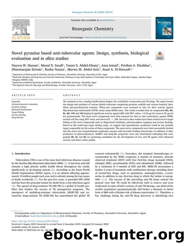 Novel pyrazine based anti-tubercular agents_ Design, synthesis, biological evaluation and in silico studies by unknow