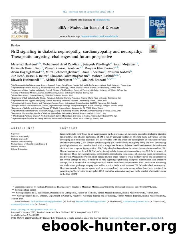 Nrf2 signaling in diabetic nephropathy, cardiomyopathy and neuropathy: Therapeutic targeting, challenges and future prospective by unknow