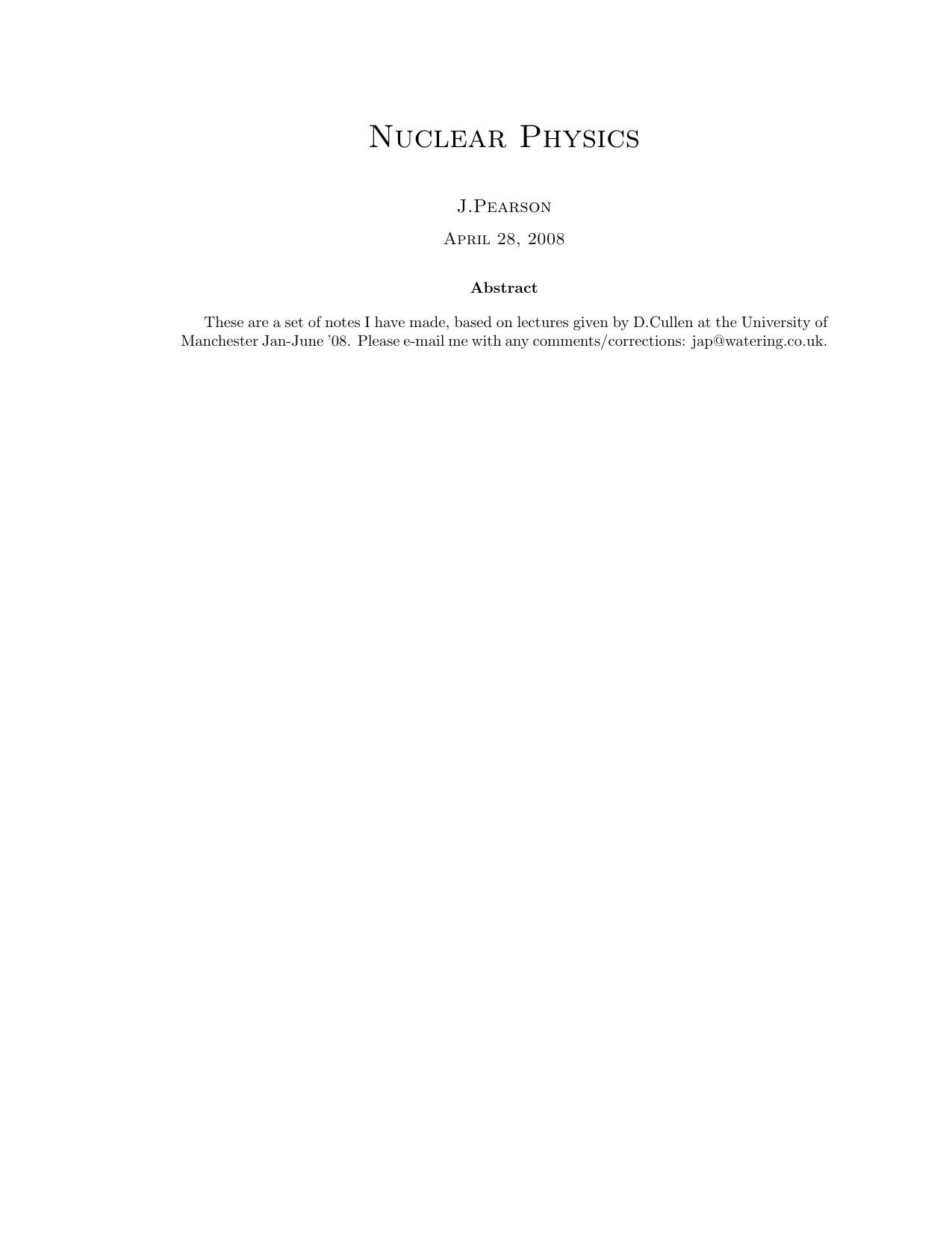 Nuclear Physics by Unknow