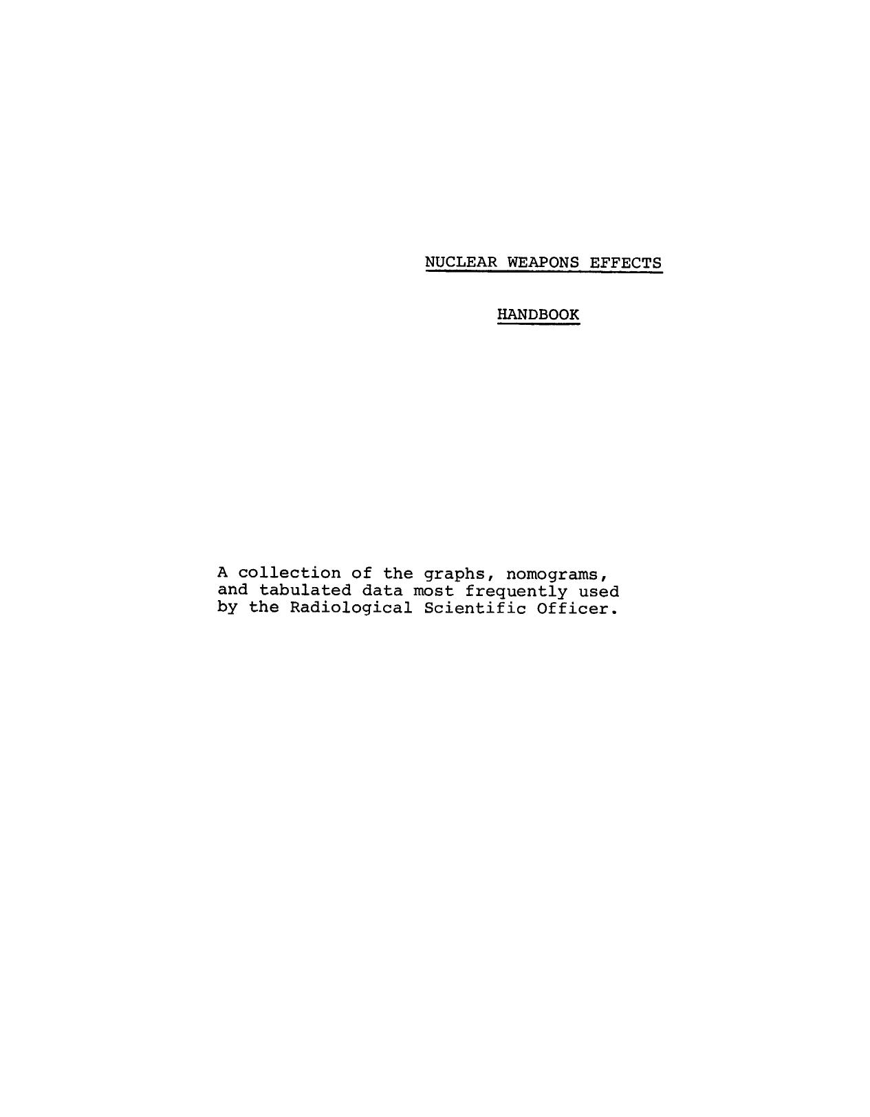 Nuclear Weapons Effects by Radiological Scientific Officers Hanbook(pdf)2.47=Riteg