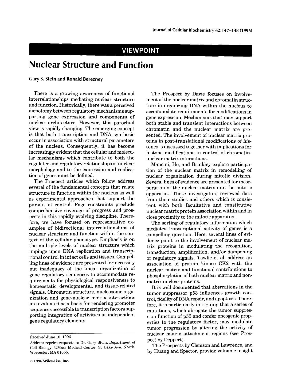 Nuclear structure and function by Unknown