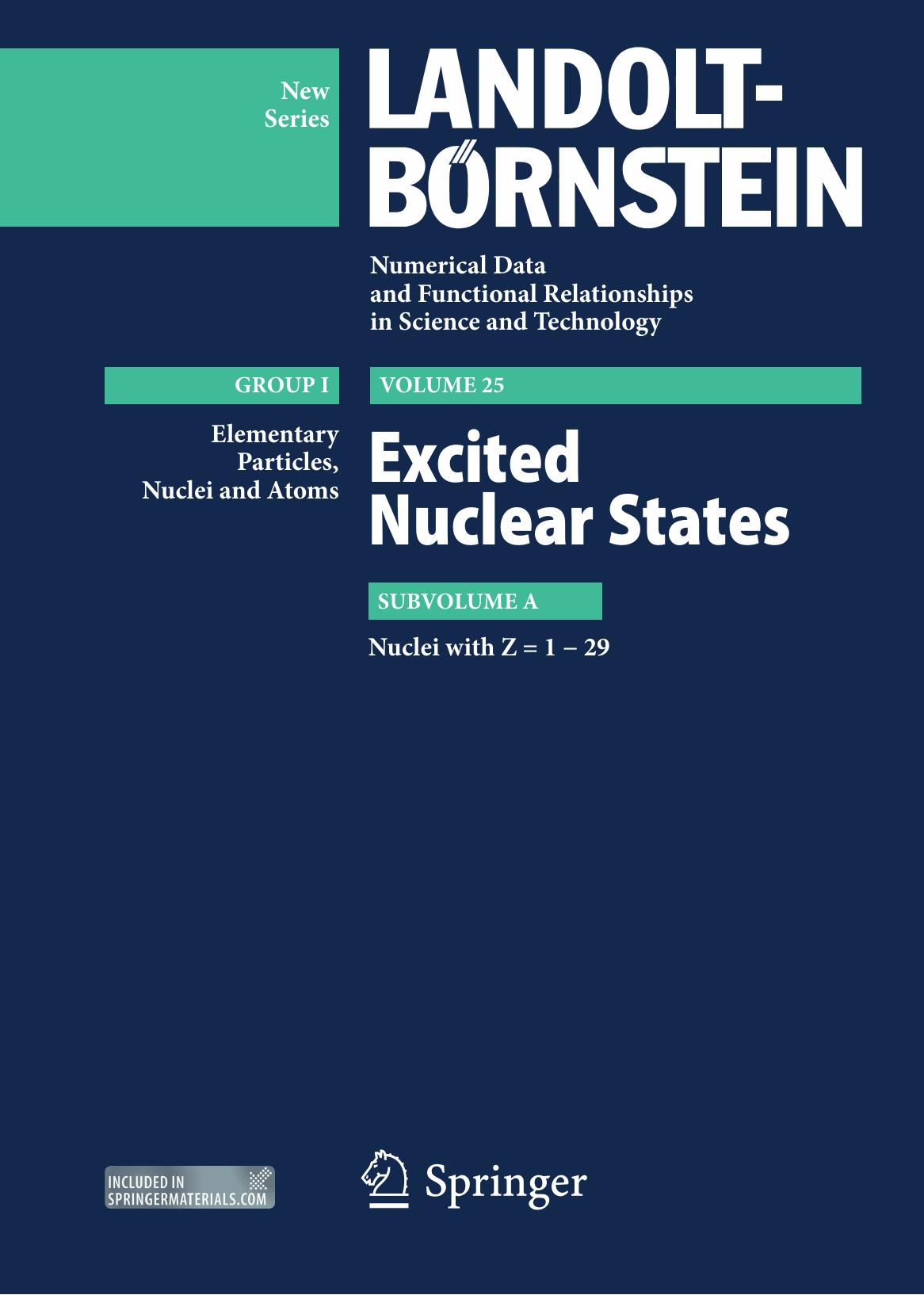 Nuclei with Z = 1 - 29 by S. I. Sukhoruchkin Z. N. Soroko (auth.) H. Schopper (eds.)