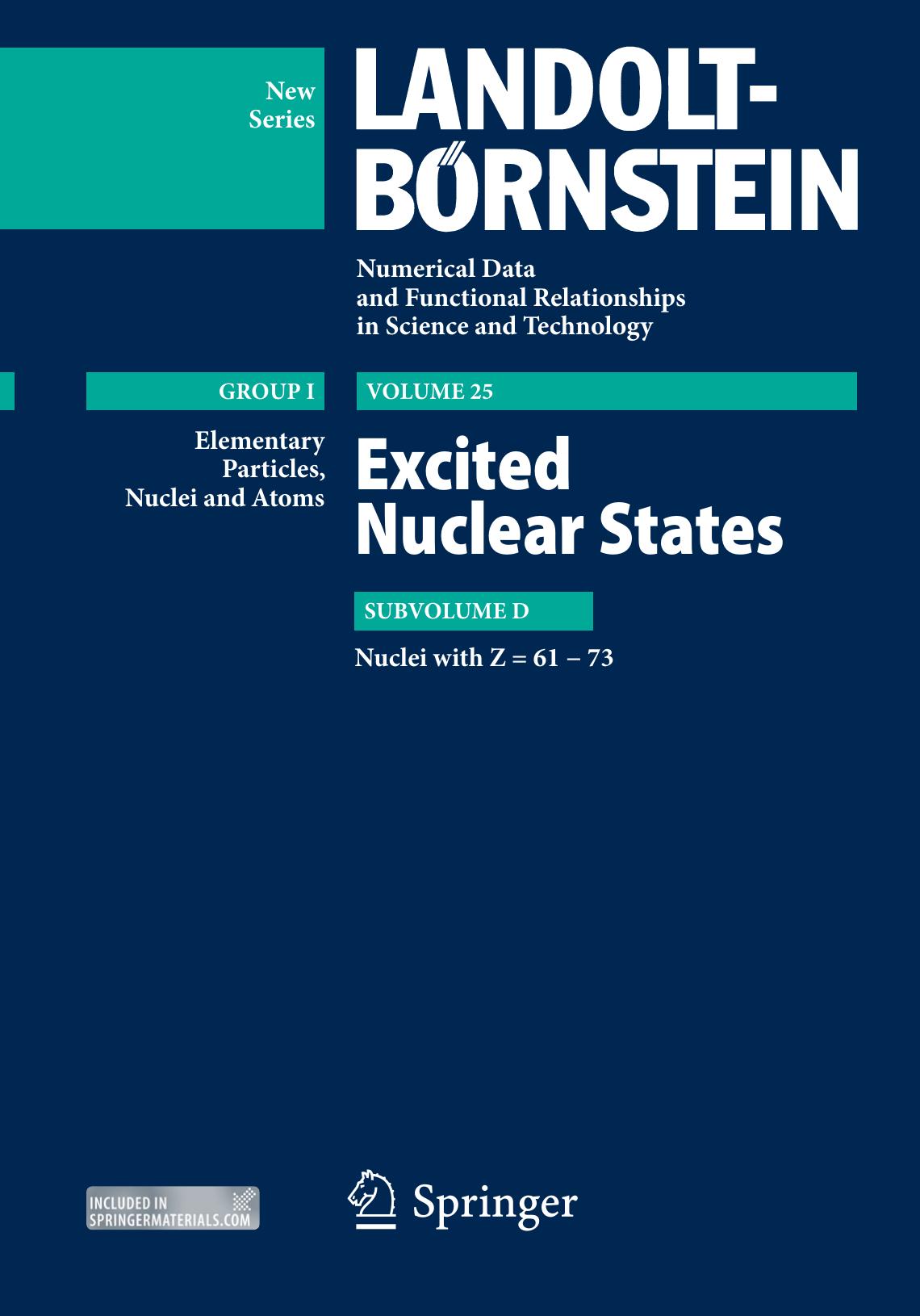 Nuclei with Z = 61 - 73 by Unknow
