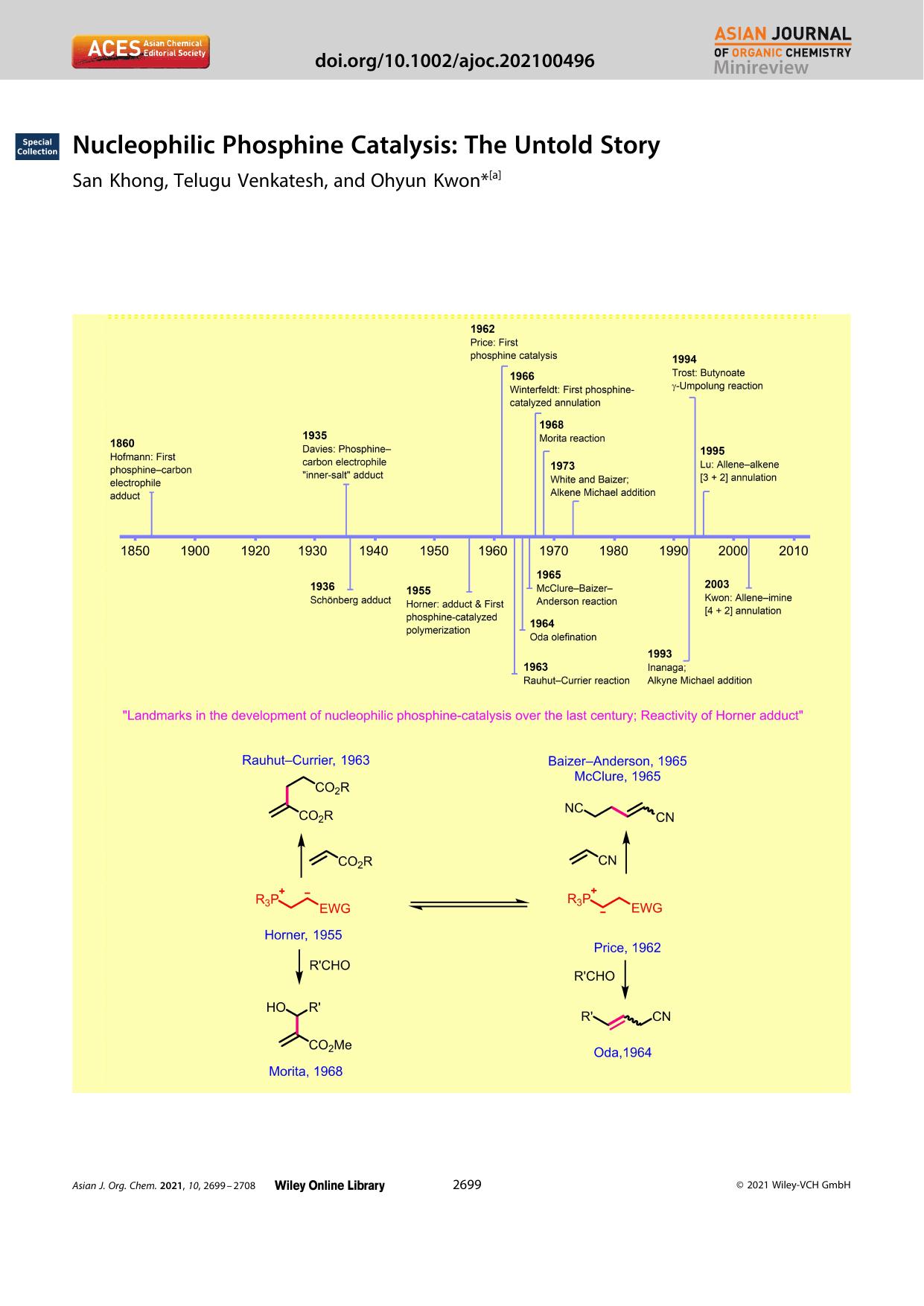 Nucleophilic Phosphine Catalysis: The Untold Story by Unknown