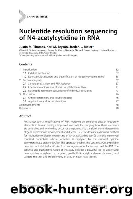 Nucleotide resolution sequencing of N4-acetylcytidine in RNA by Justin M. Thomas & Keri M. Bryson & Jordan L. Meier