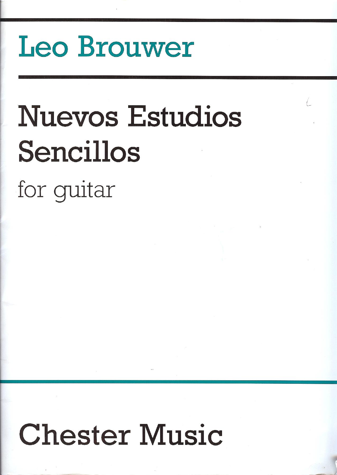Nuevos estudios sencillos for guitar (Guitar Scores) by Leo Brouwer