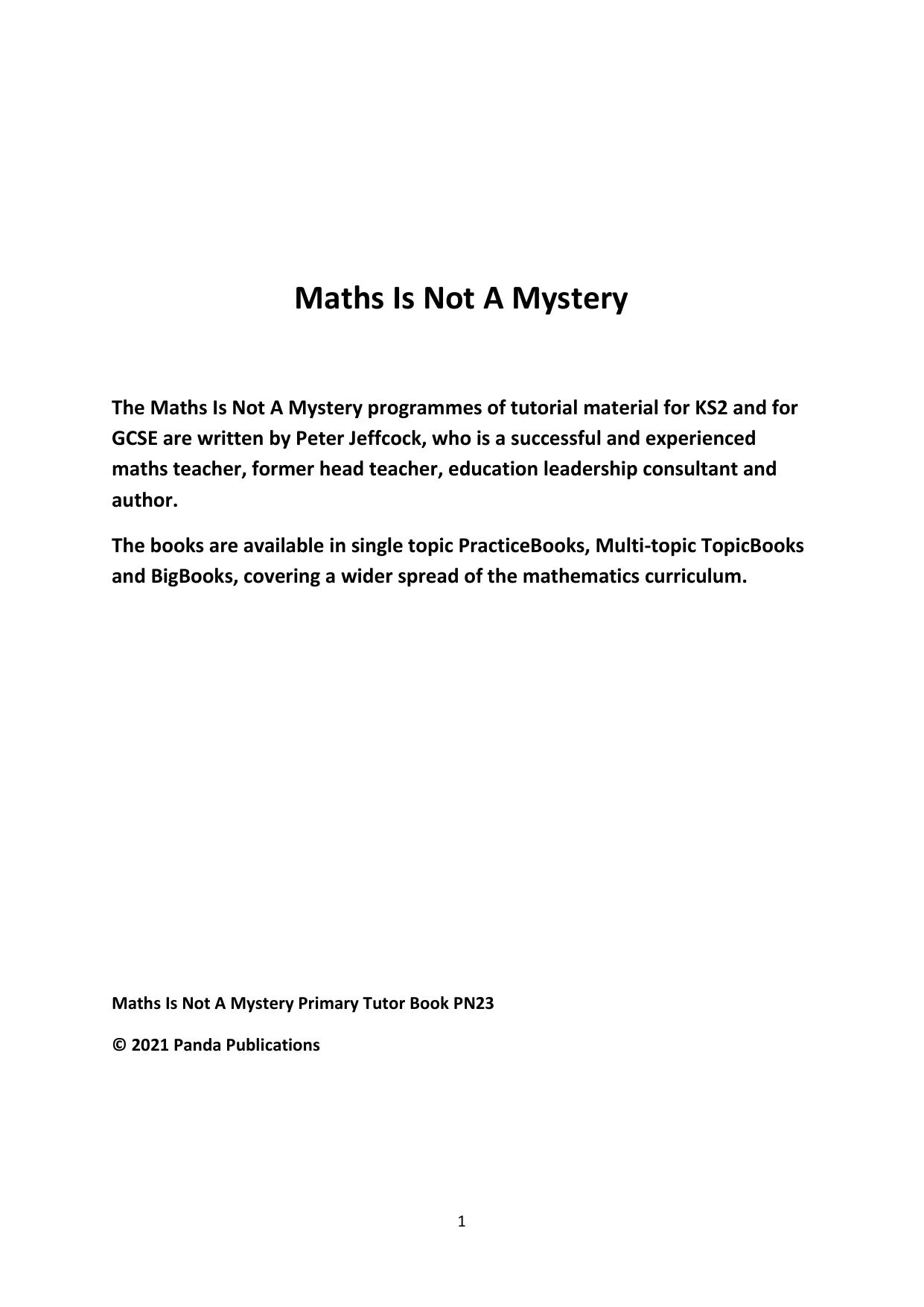 Number and Algebra: The Complete Course of Number and Algebra for KS2. by Unknow