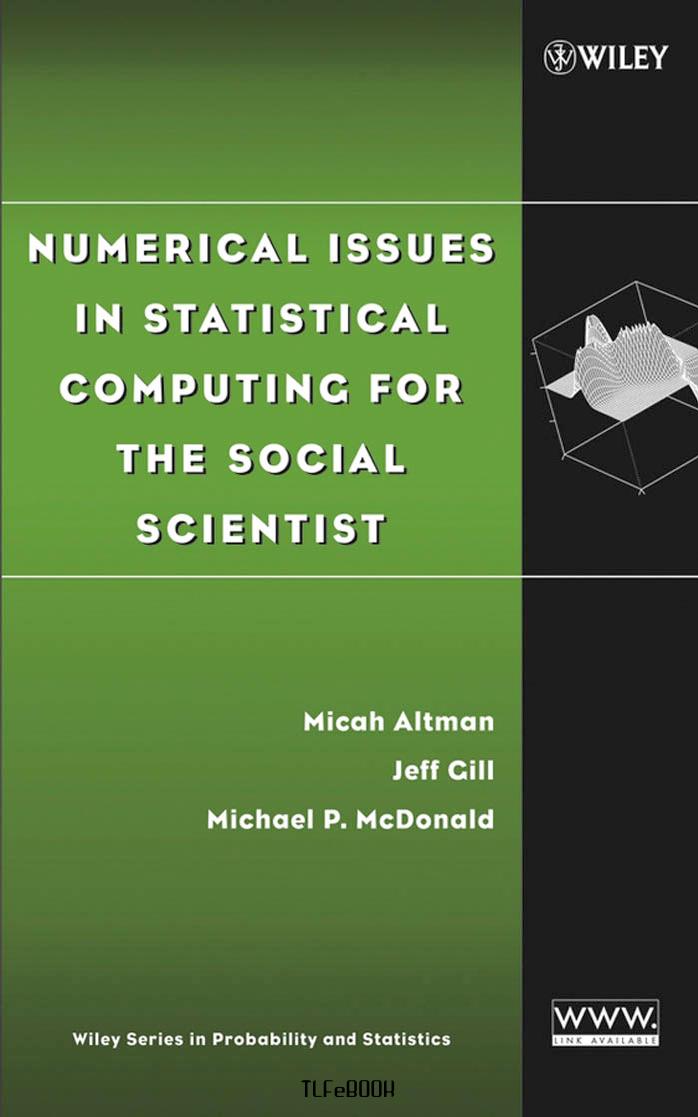 Numerical Issues in Statistical Computing by Altman Gill McDonald
