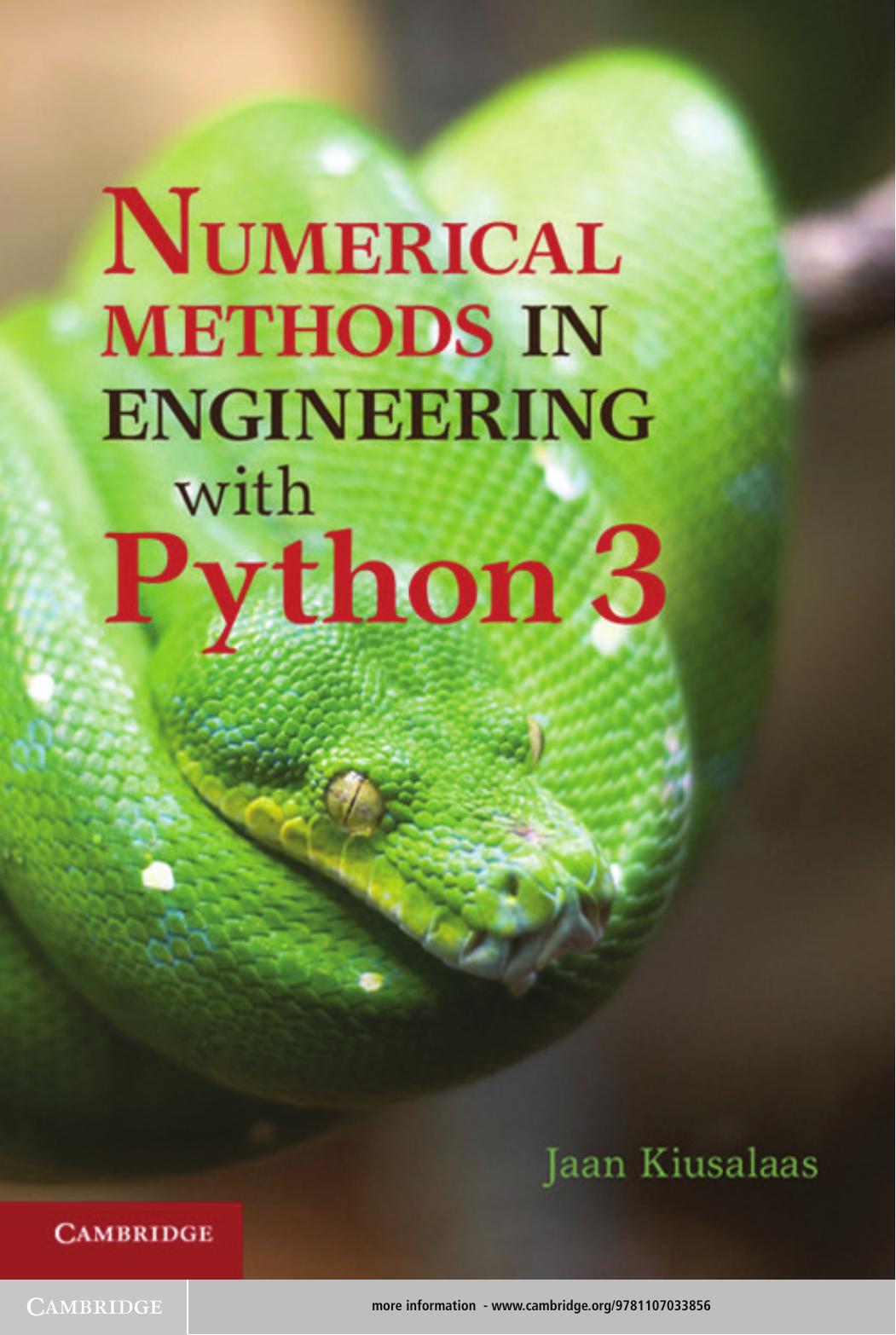 Numerical Methods in Engineering with Python 3 by Kiusalaas Jaan